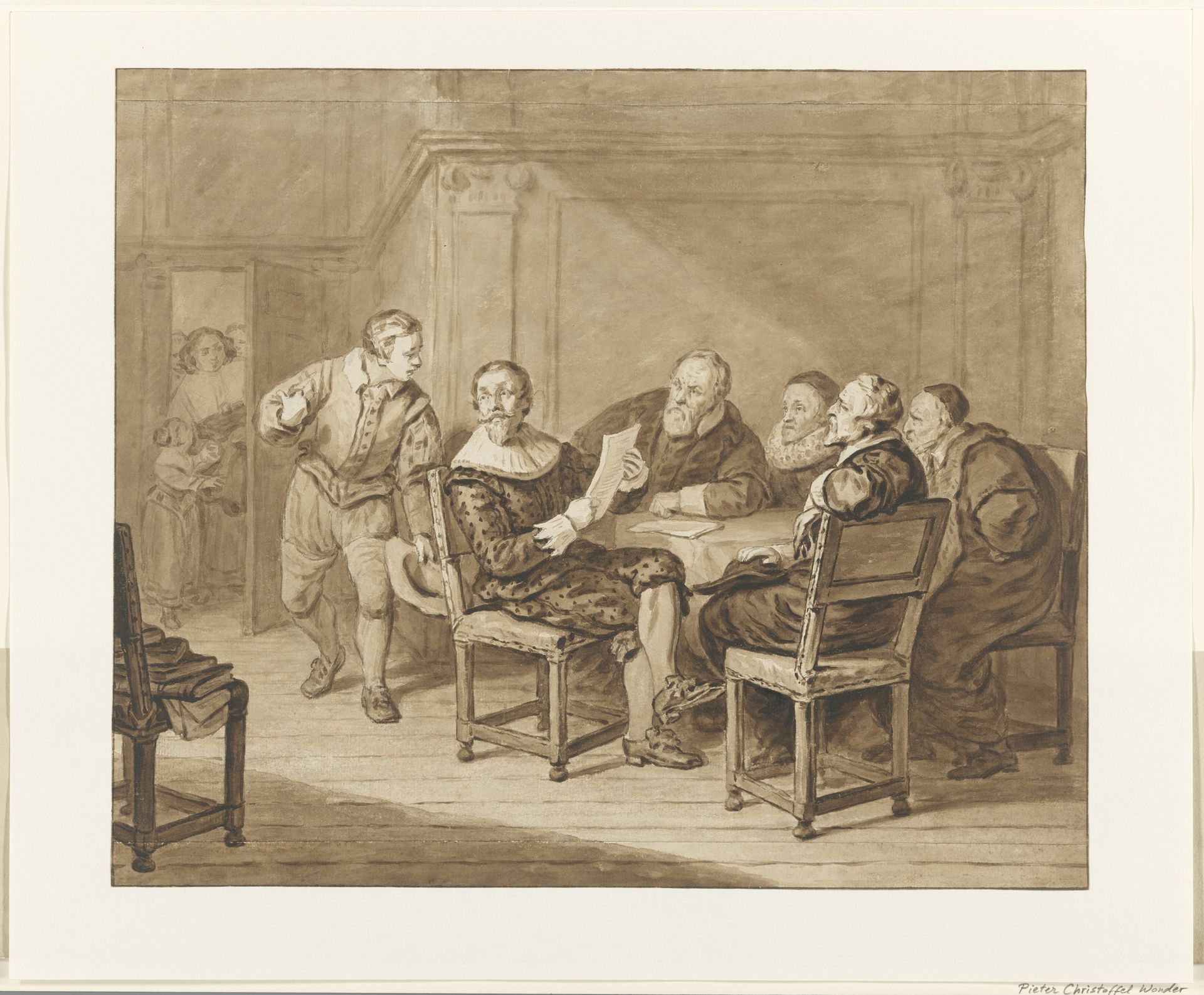 Hugo de Groot krijgt bericht dat zijn vrouw is aangekomen by Pieter Christoffel Wonder