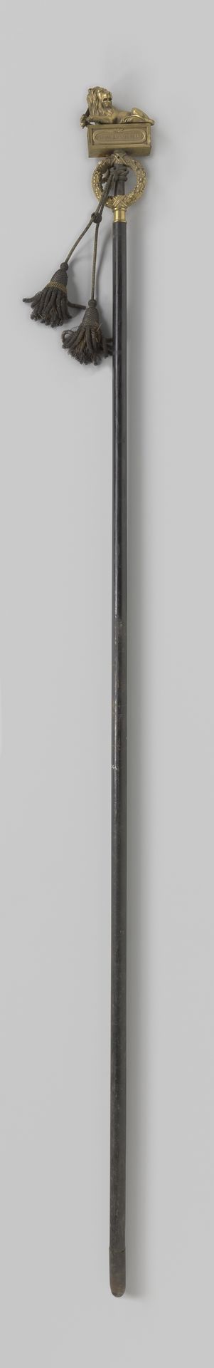 Stok van een vaandel van het vijfde afdeling infanterie by Jan Willem Pieneman