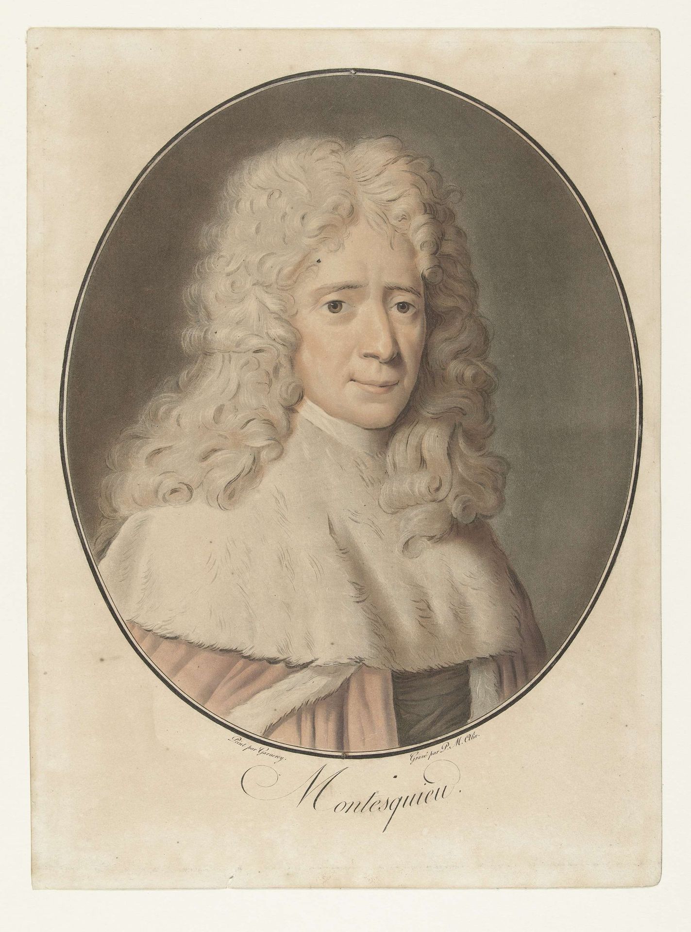 Portret van Charles de Montesquieu by Pierre Michel Alix