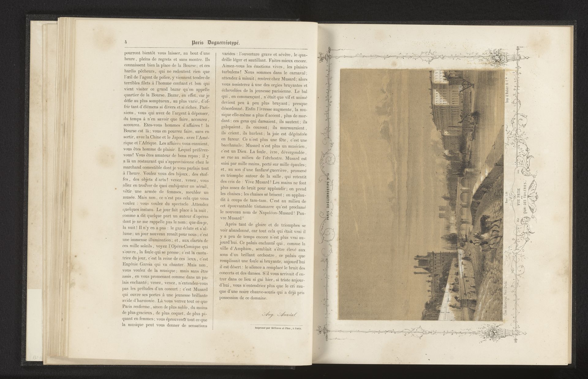 Quai des Tuileries in Parijs by Charles Bour