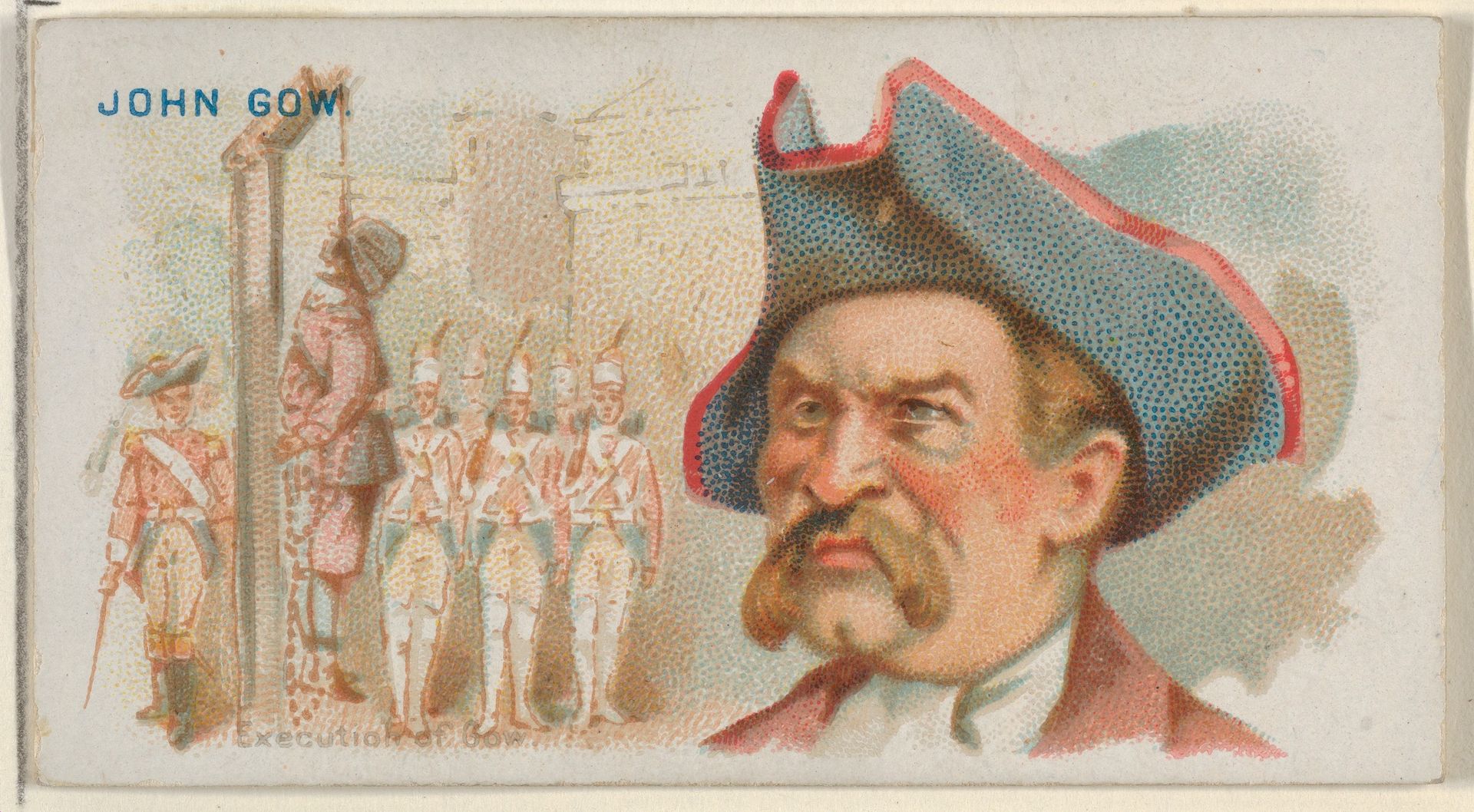 John Gow, Execution of Gow, from the Pirates of the Spanish Main series (N19) for Allen & Ginter Cigarettes by Allen & Ginter
