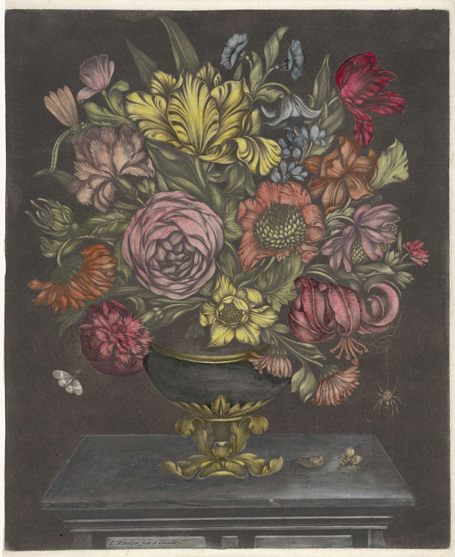 Vase with Flowers by J. Waterloos