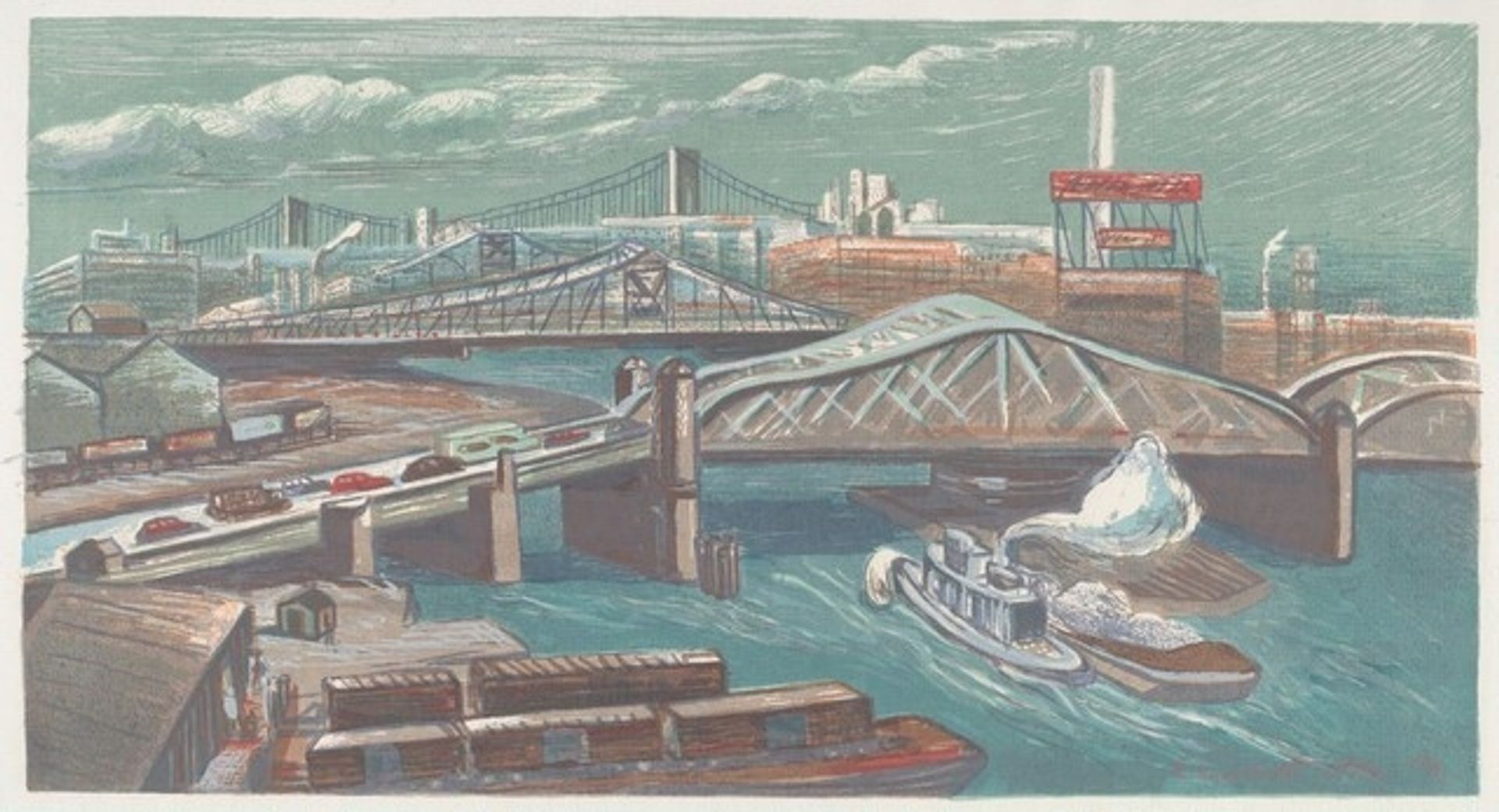 Harlem River Bridges by Elizabeth Olds