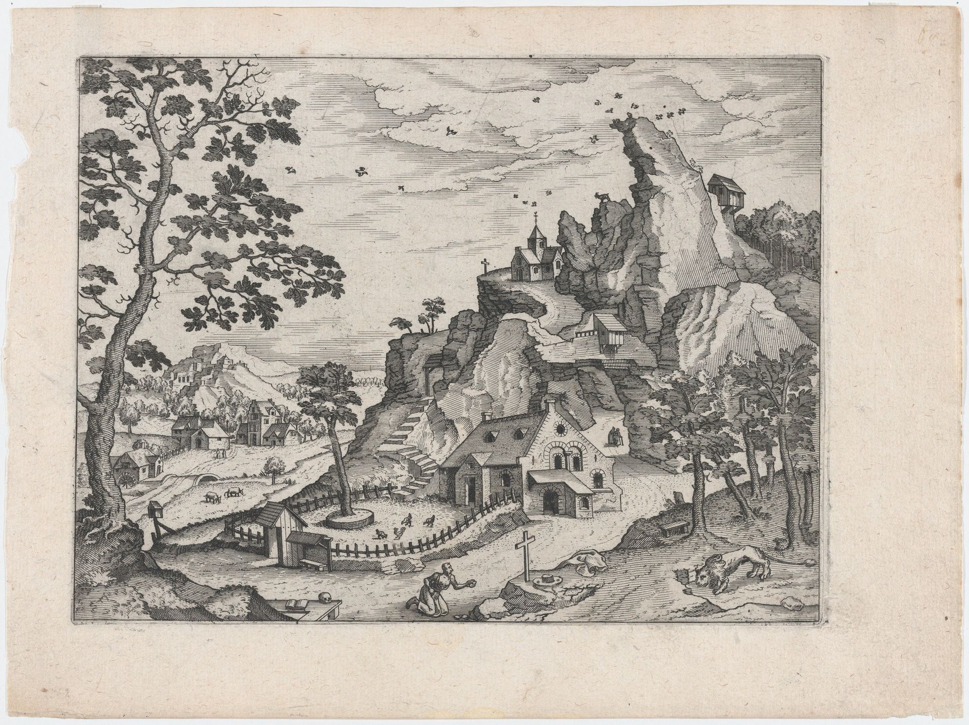 Landscape with Saint Jerome by Lucas Gassel