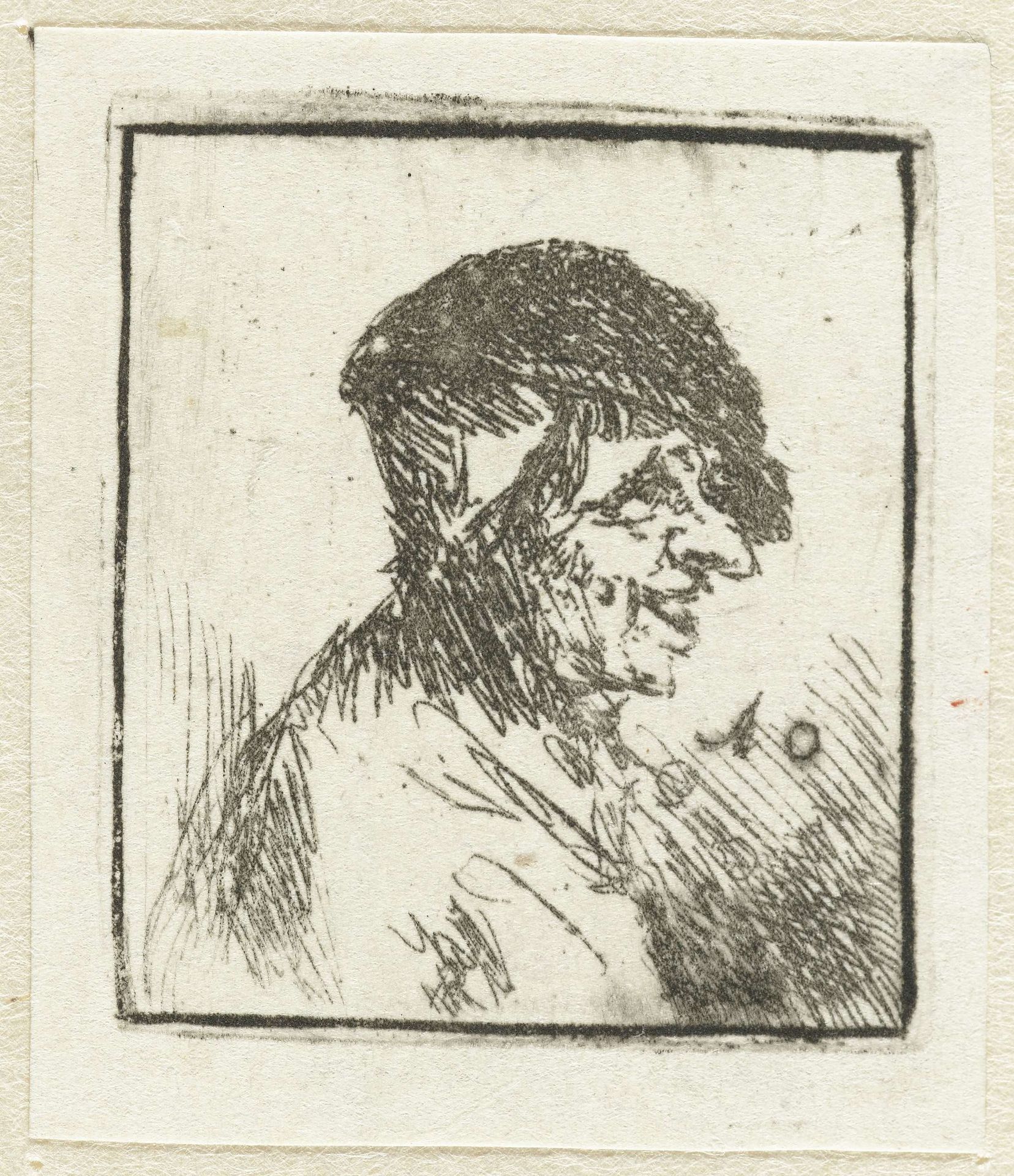 Buste van een lachende boer by Adriaen van Ostade