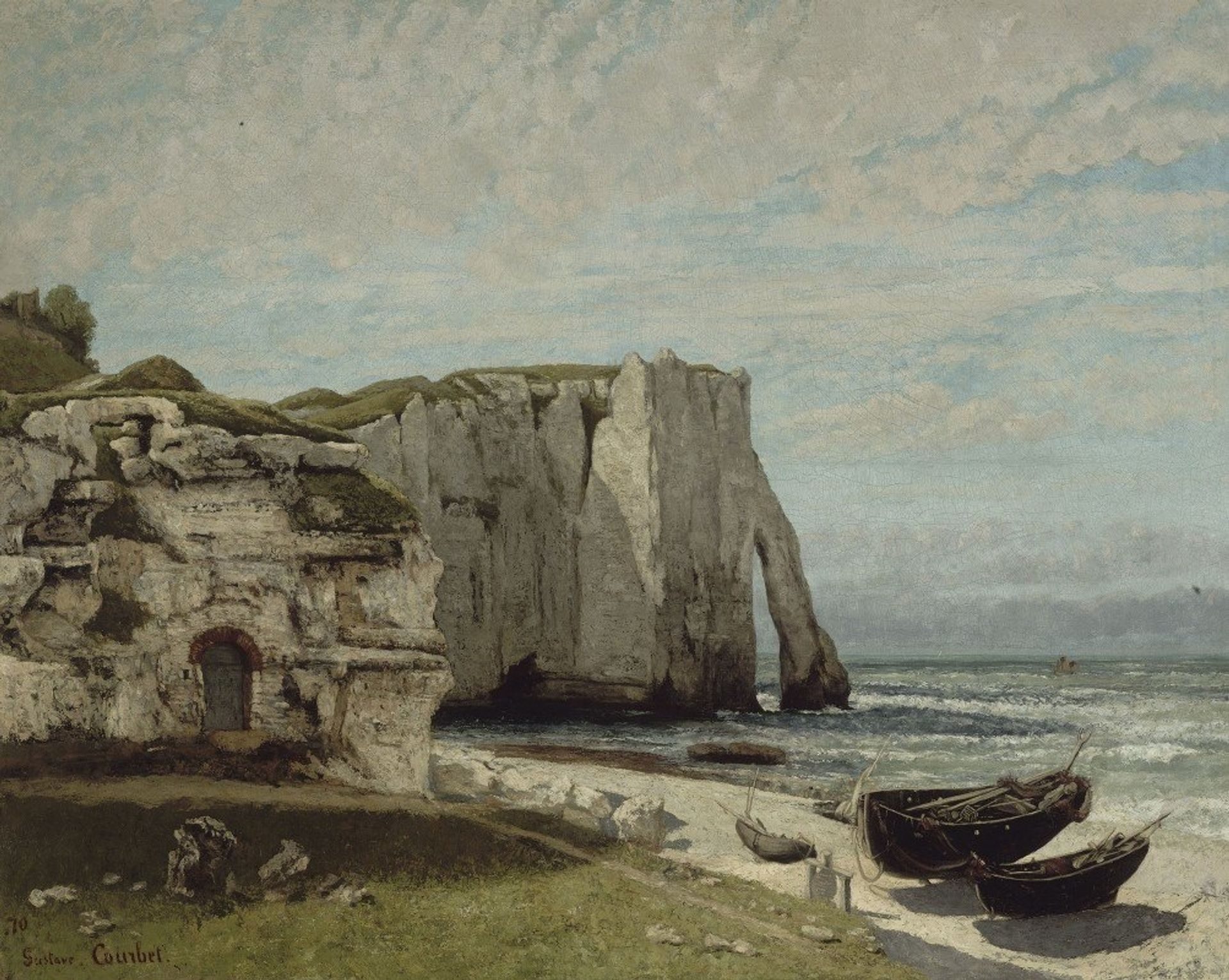 The Etretat Cliffs after the Storm by Gustave Courbet