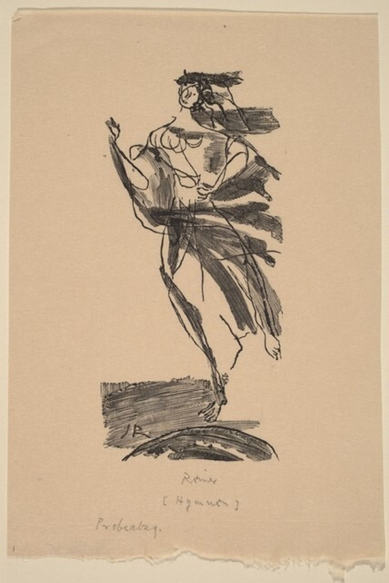 Illustration to Novalis, "Hymmen an die NachtRosenhammer" by Imre Reiner