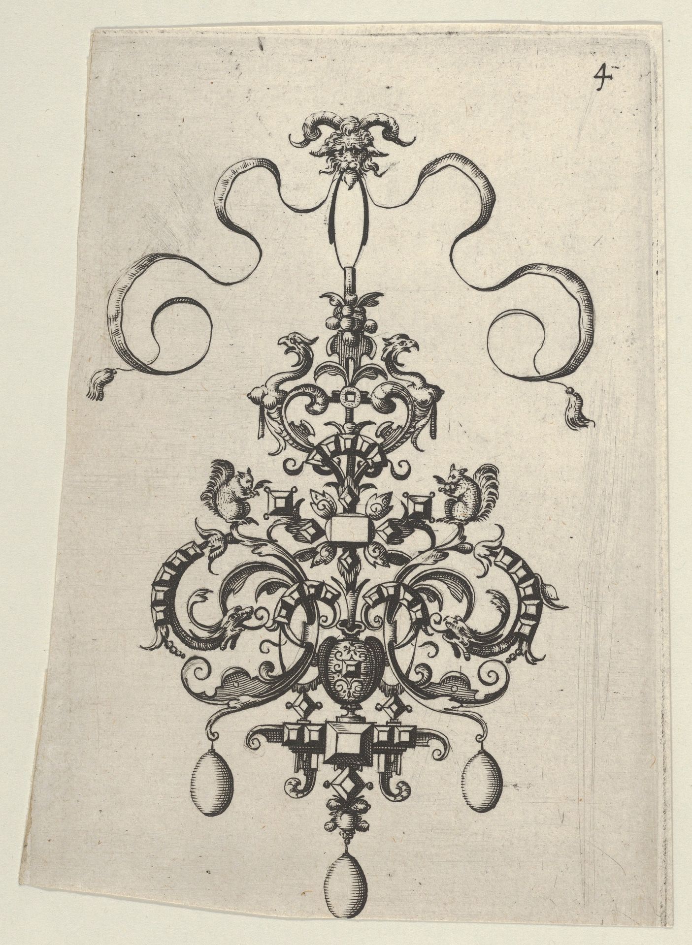 Reverse Copy of Design for a Pendant, from Ars His Myronis Nobilis Effingitus Pagellulis by Paul Birckenhultz