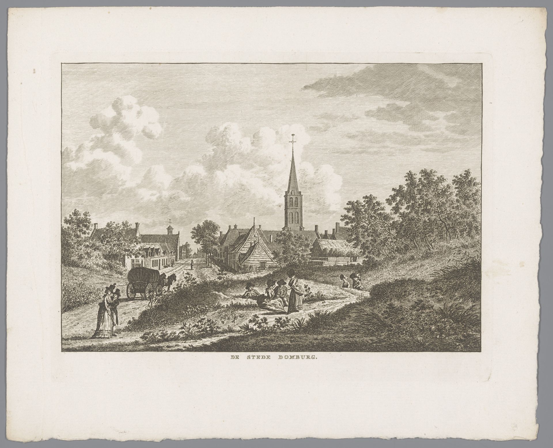 Gezicht op Domburg by Carel Frederik (I) Bendorp