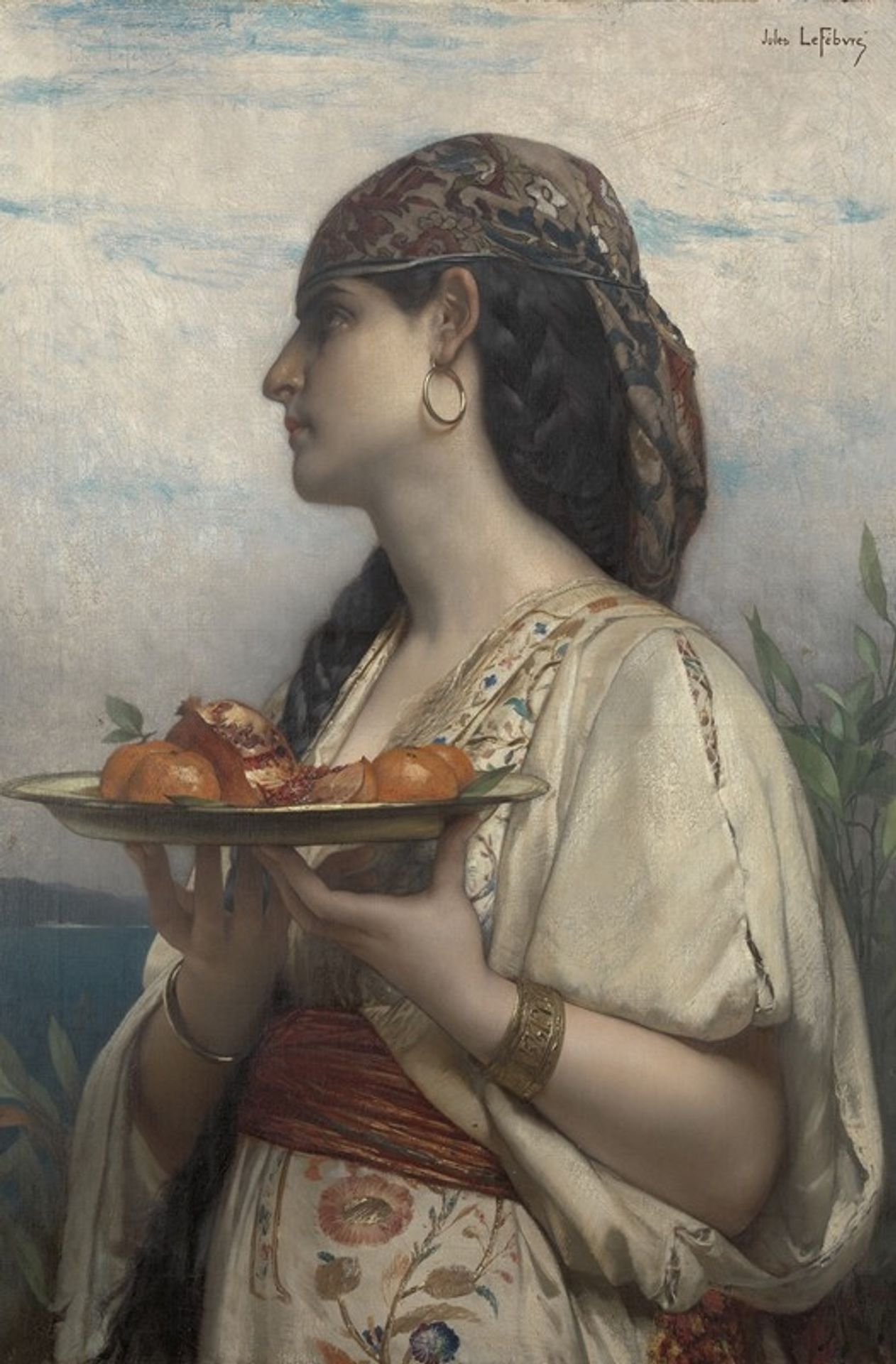 Slave with a Bowl of Fruit by Jules Joseph Lefebvre