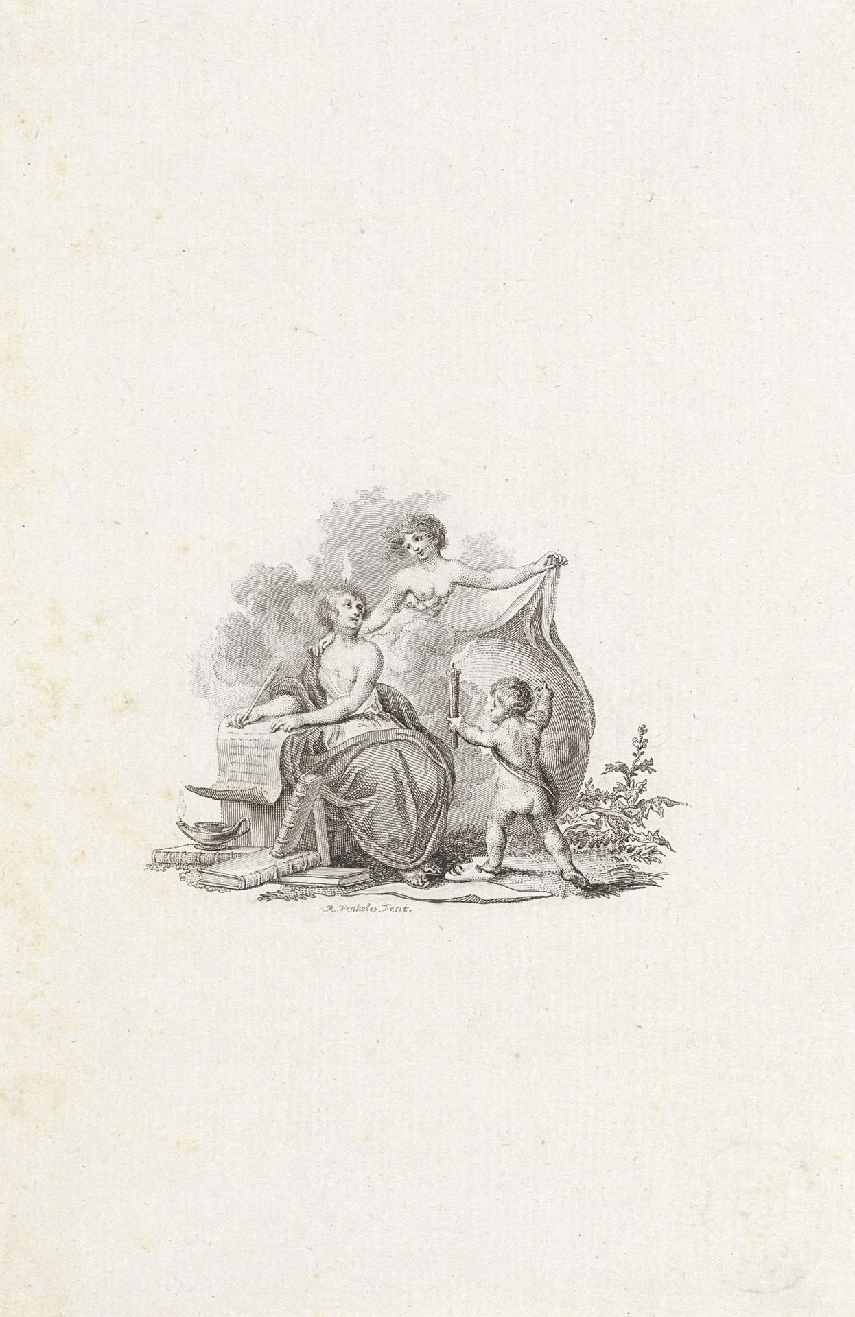 Vignet voor: A.C. Watier, 'De Lierzang' by Reinier Vinkeles