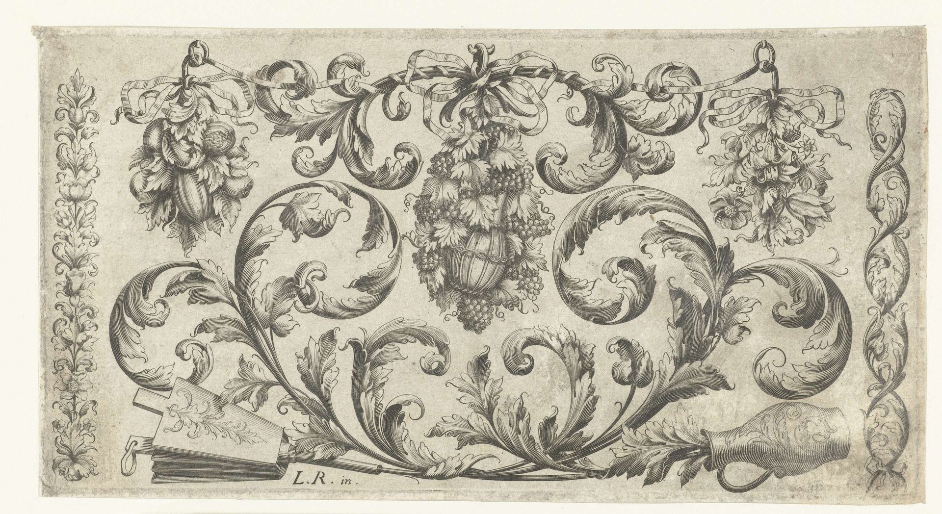Motieven van bladranken, bloemen en fruit by Anonymous