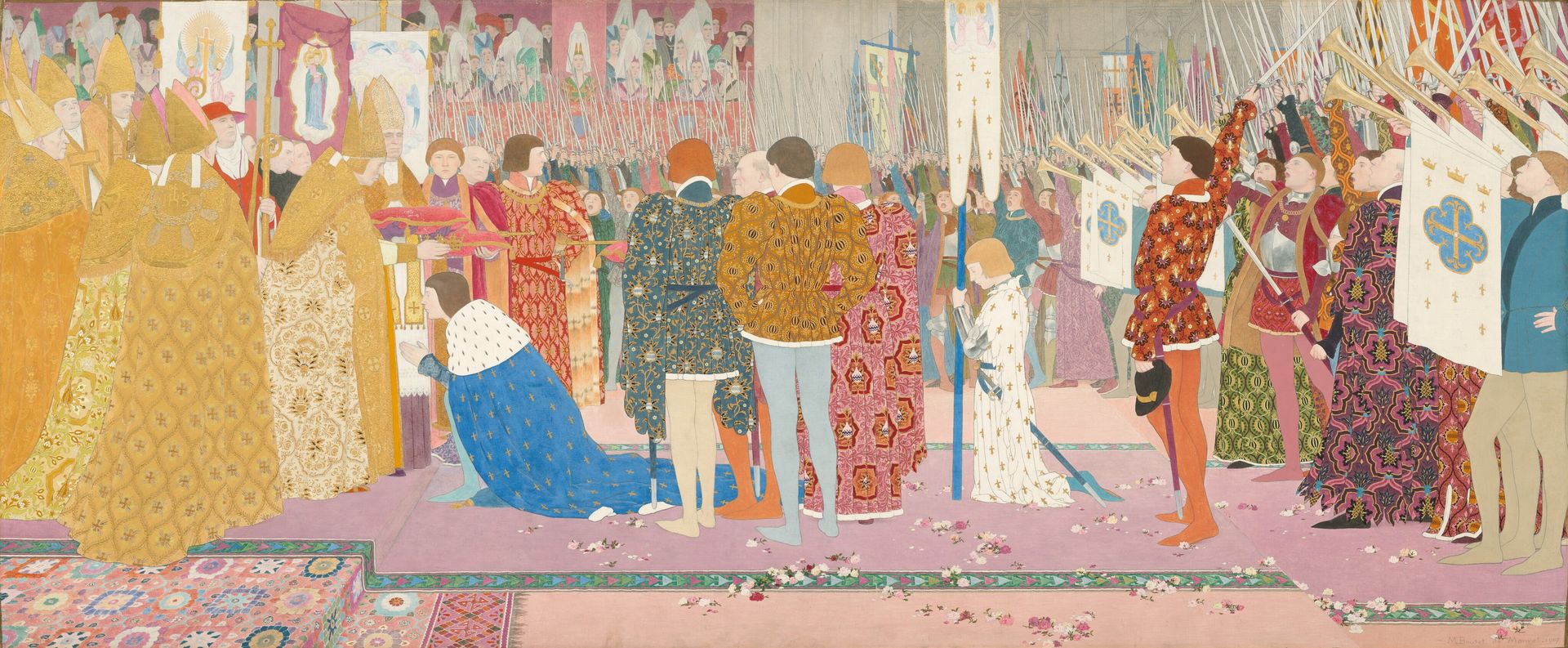 The Crowning at Rheims of the Dauphin (Joan of Arc series: V) by Louis Maurice Boutet de Monvel