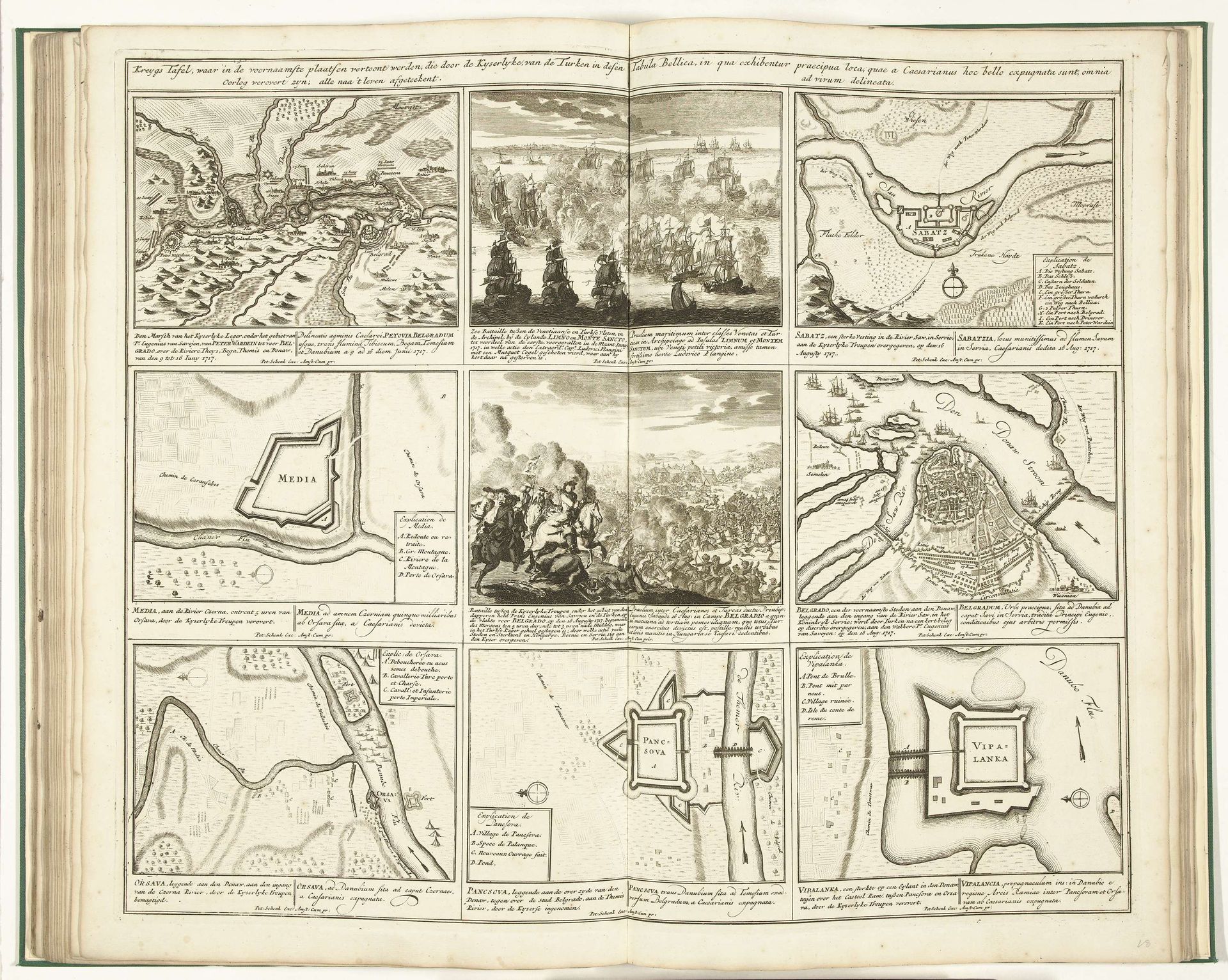 Schouwburg van den oorlog (blad XVIII), 1717 by Pieter Schenk