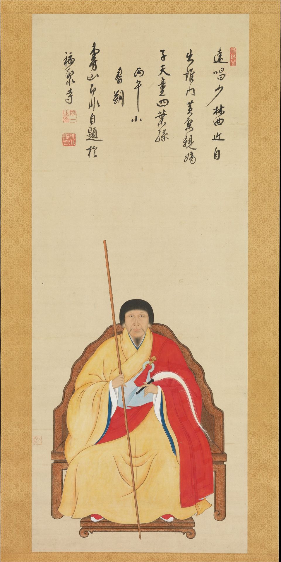 Portrait of the Ōbaku Zen Monk Jifei Ruyi (Sokuhi Nyoitsu) by Kita Genki