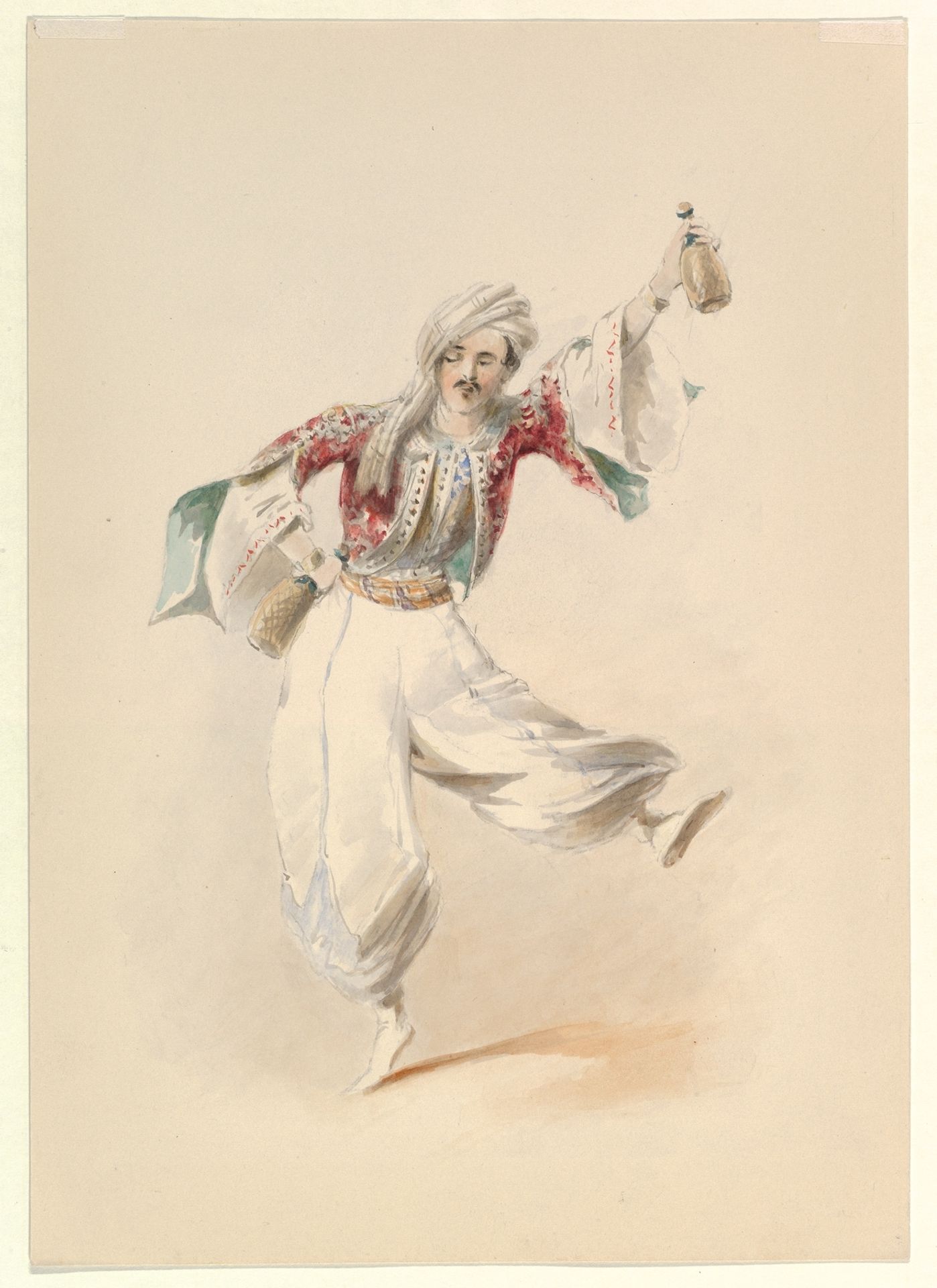 Costume Study for Pedrillo in the "Abduction from the Seraglio" by W.A. Mozart by Johann Georg Christoph Fries