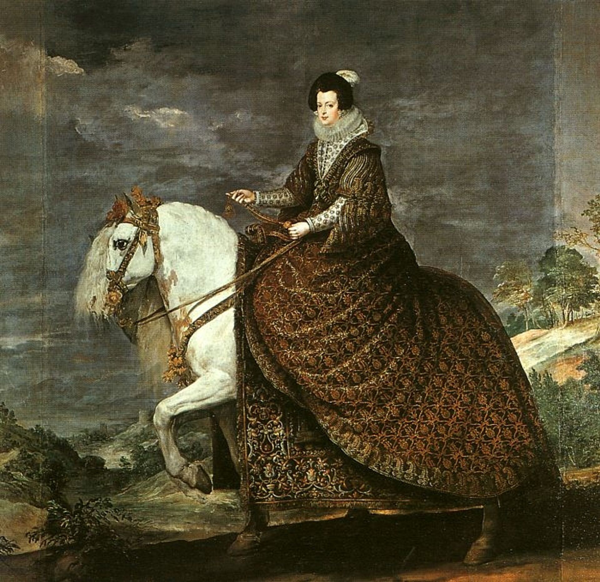 Queen Isabel of Bourbon Equestrian by Diego Velázquez
