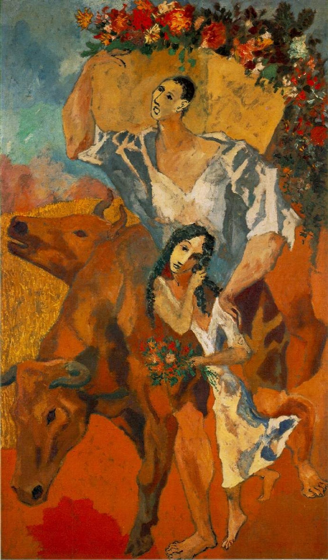 Composition  "Peasants" by Pablo Picasso