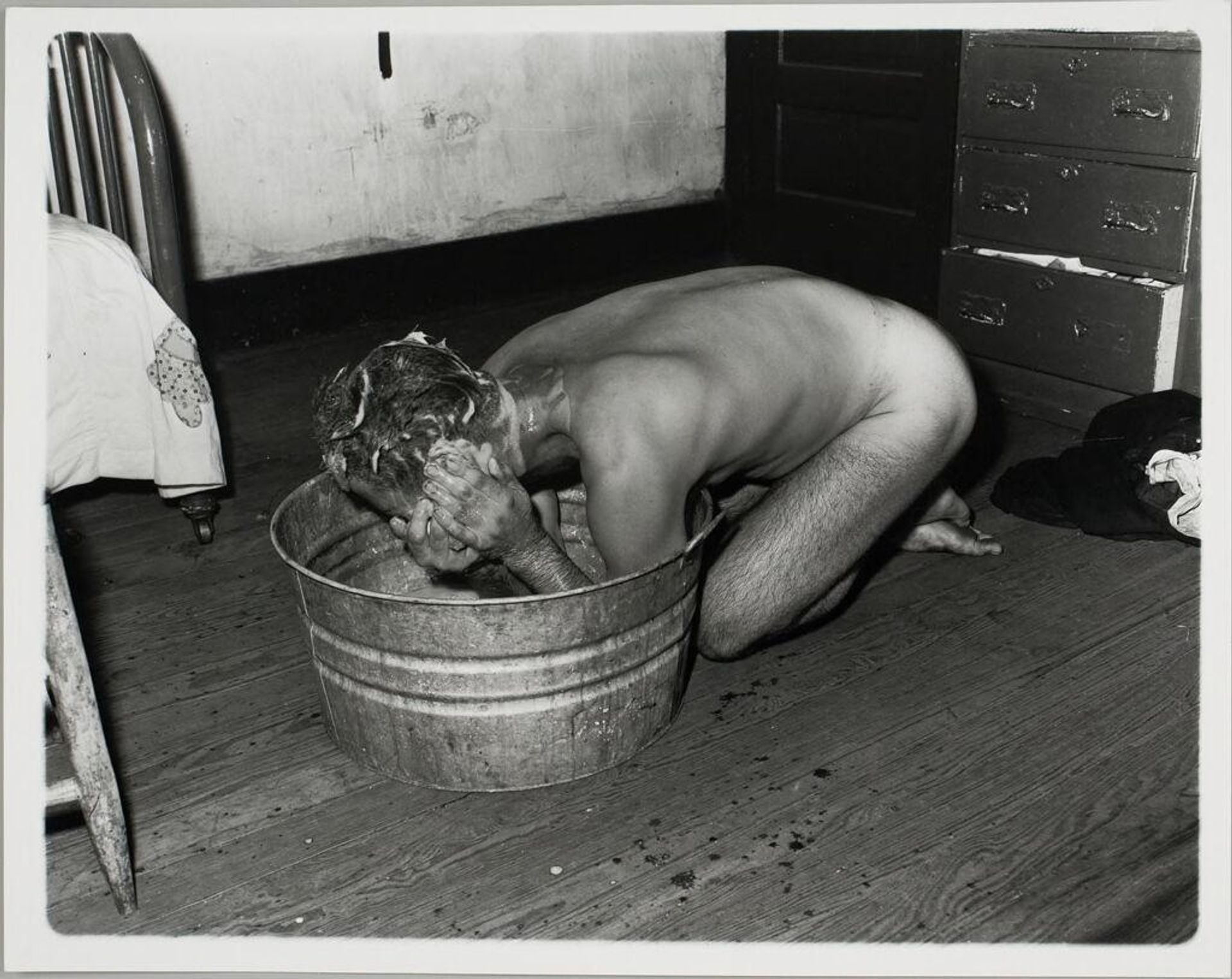 Milong Bond Taking a Bath by Russell Lee