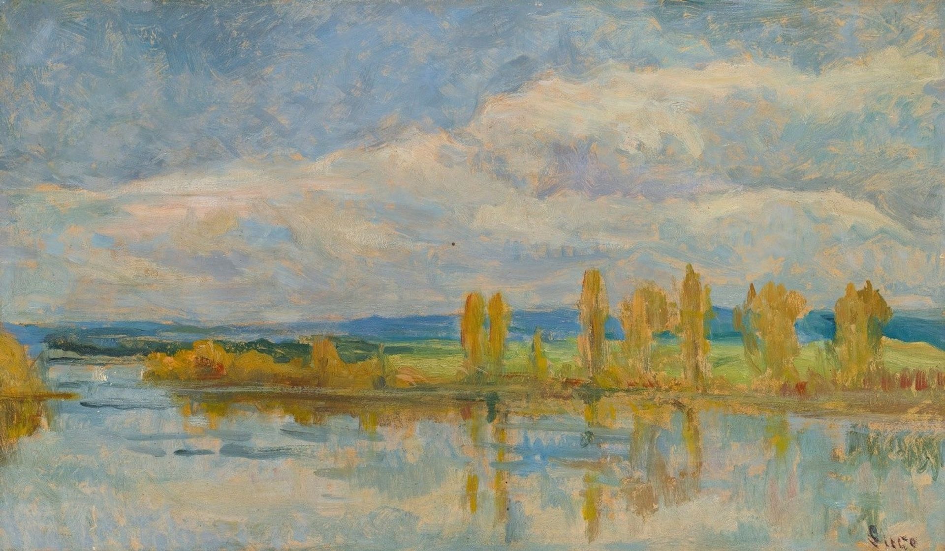 La Seine À Guernes by Maximilien Luce