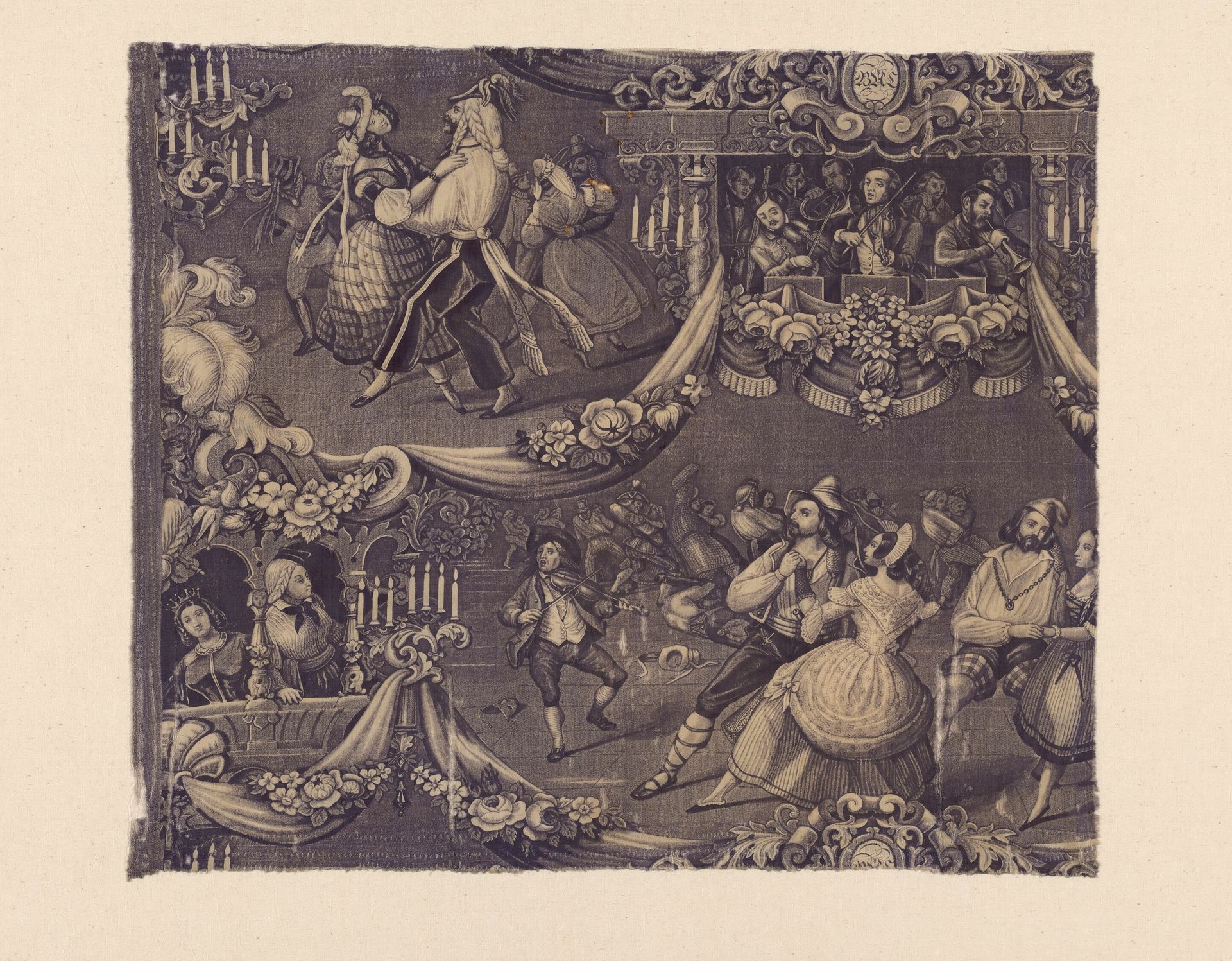 Le Bal (The Costume Ball) (Furnishing Fabric) by George Zipelius
