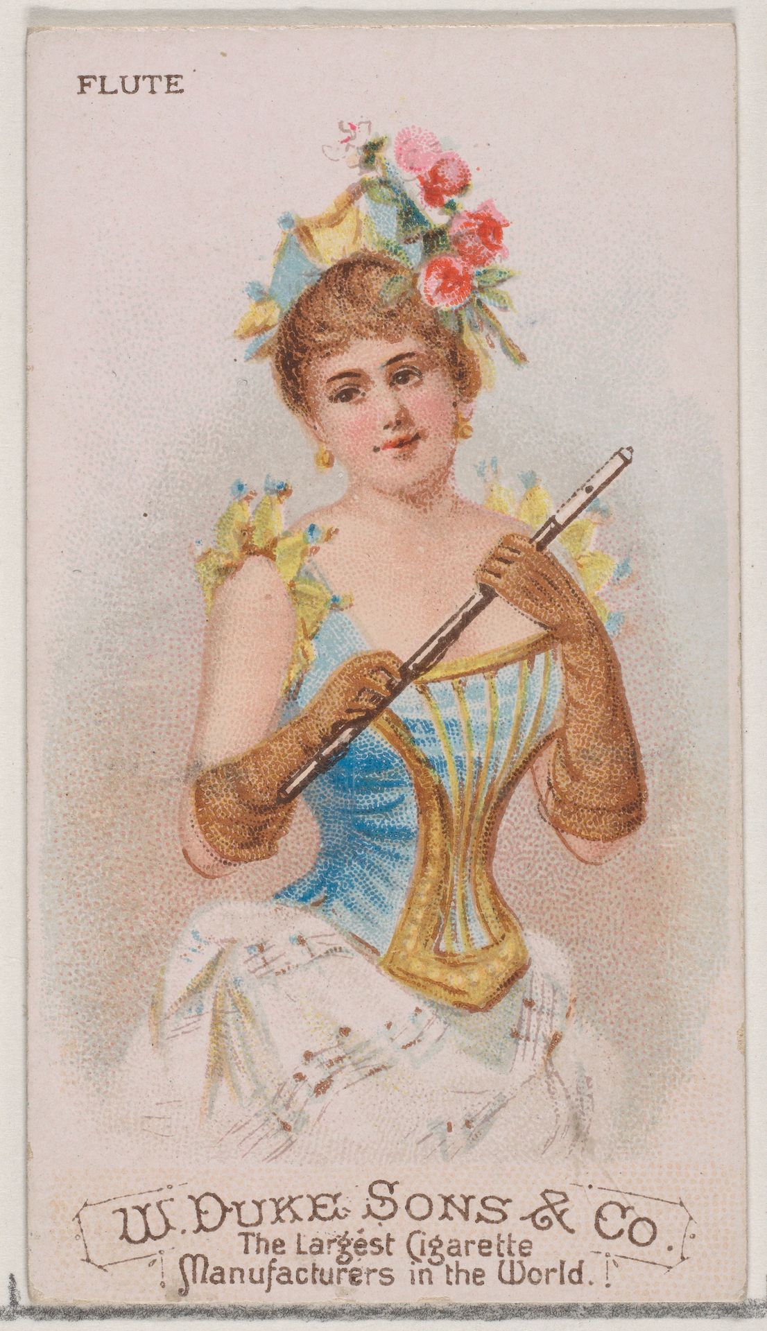 Flute, from the Musical Instruments series (N82) for Duke brand cigarettes by W. Duke, Sons & Co.