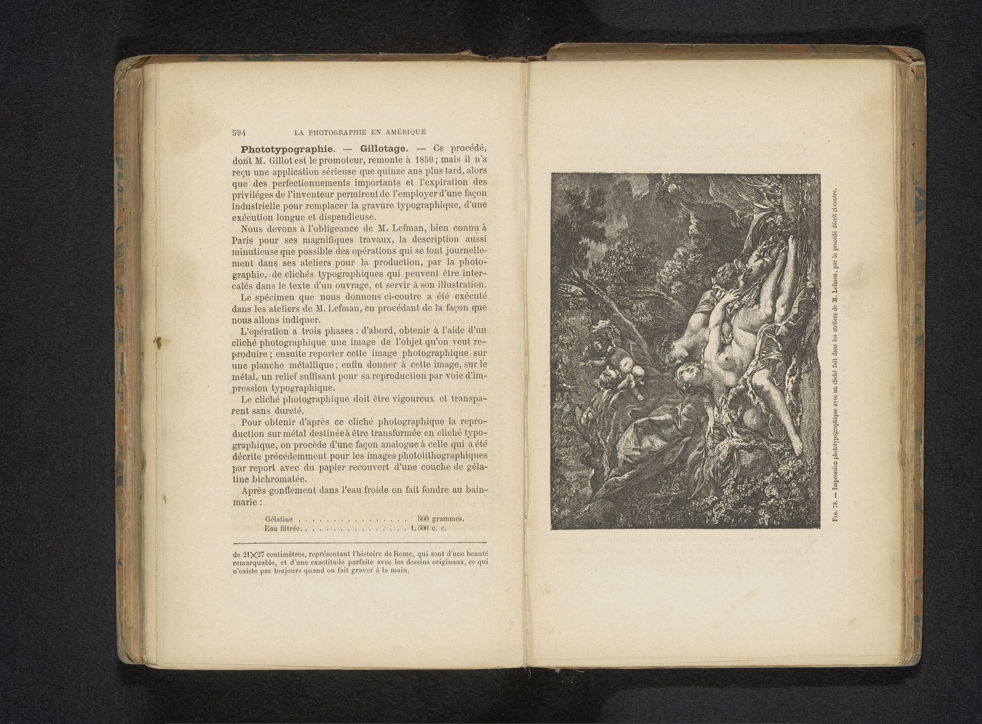 Reproductie van een prent van een mythologische voorstelling by M. Lefman