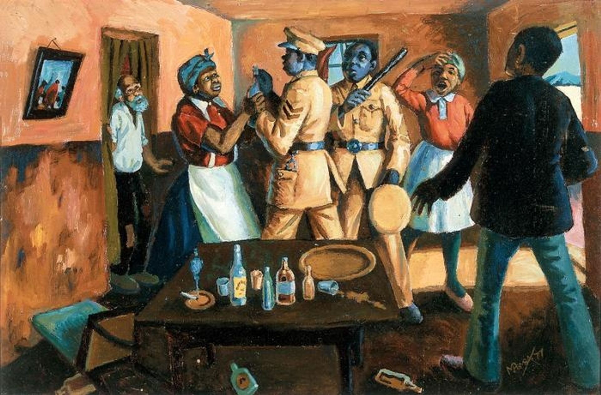 Police raid by George Pemba