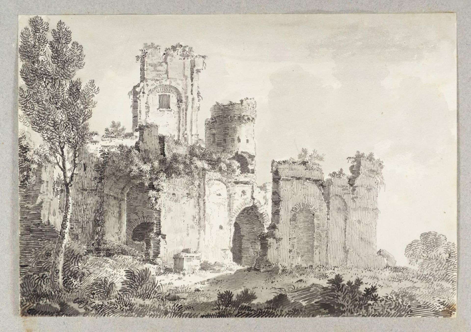 Rome: Ruined Buildings by  Ferdinand Becker