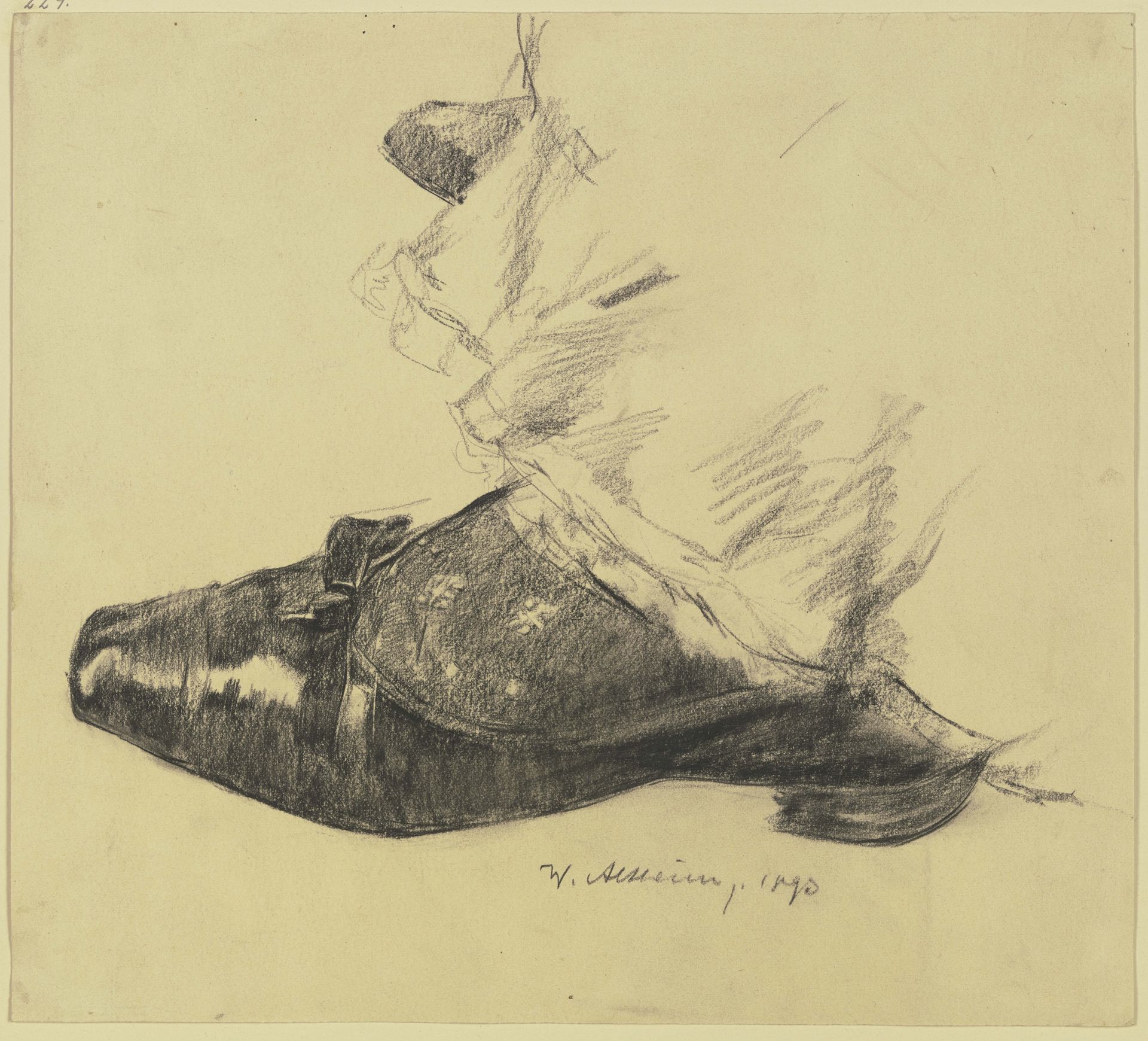 Frauenschuh und der untere Saum des Rockes by Wilhelm Altheim