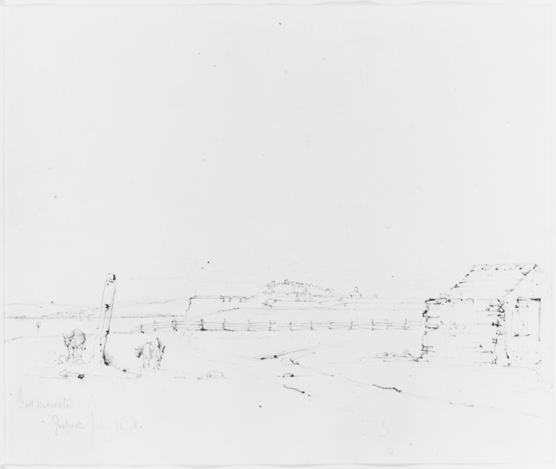 Fort Monekton (from Sketchbook) by John William Casilear