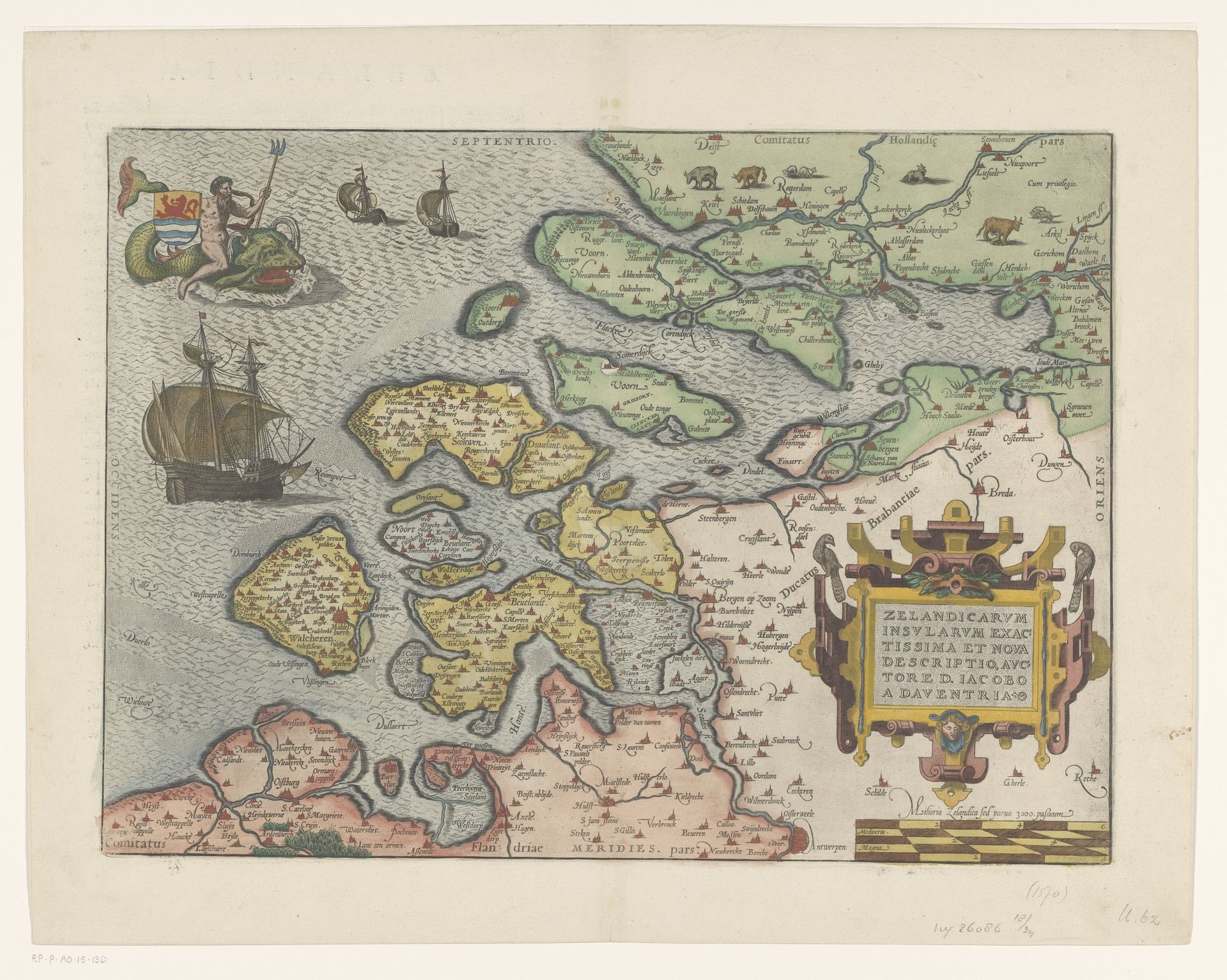 Kaart van Zeeland by Frans Hogenberg