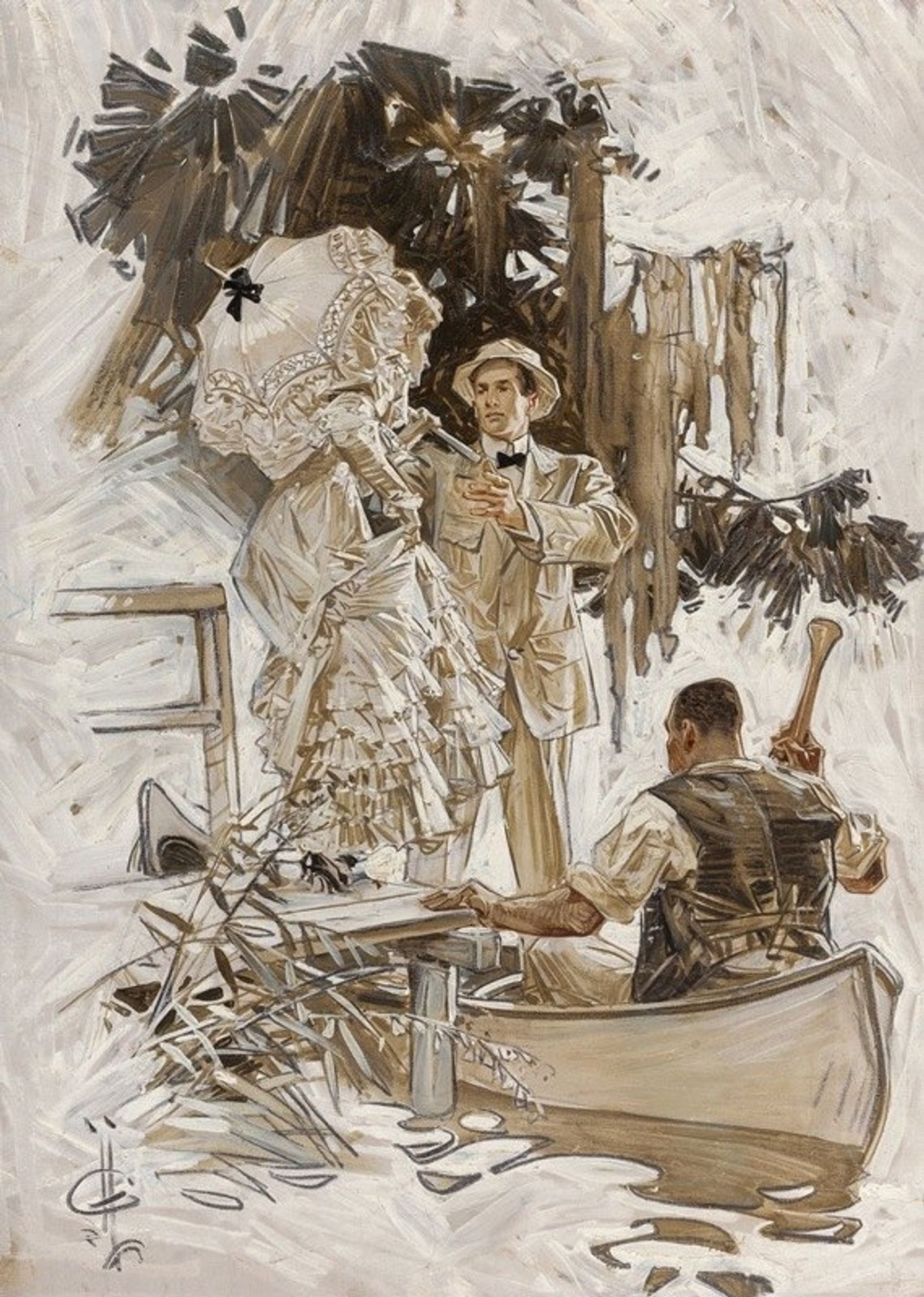 The Voice in the Rice by J.C. Leyendecker