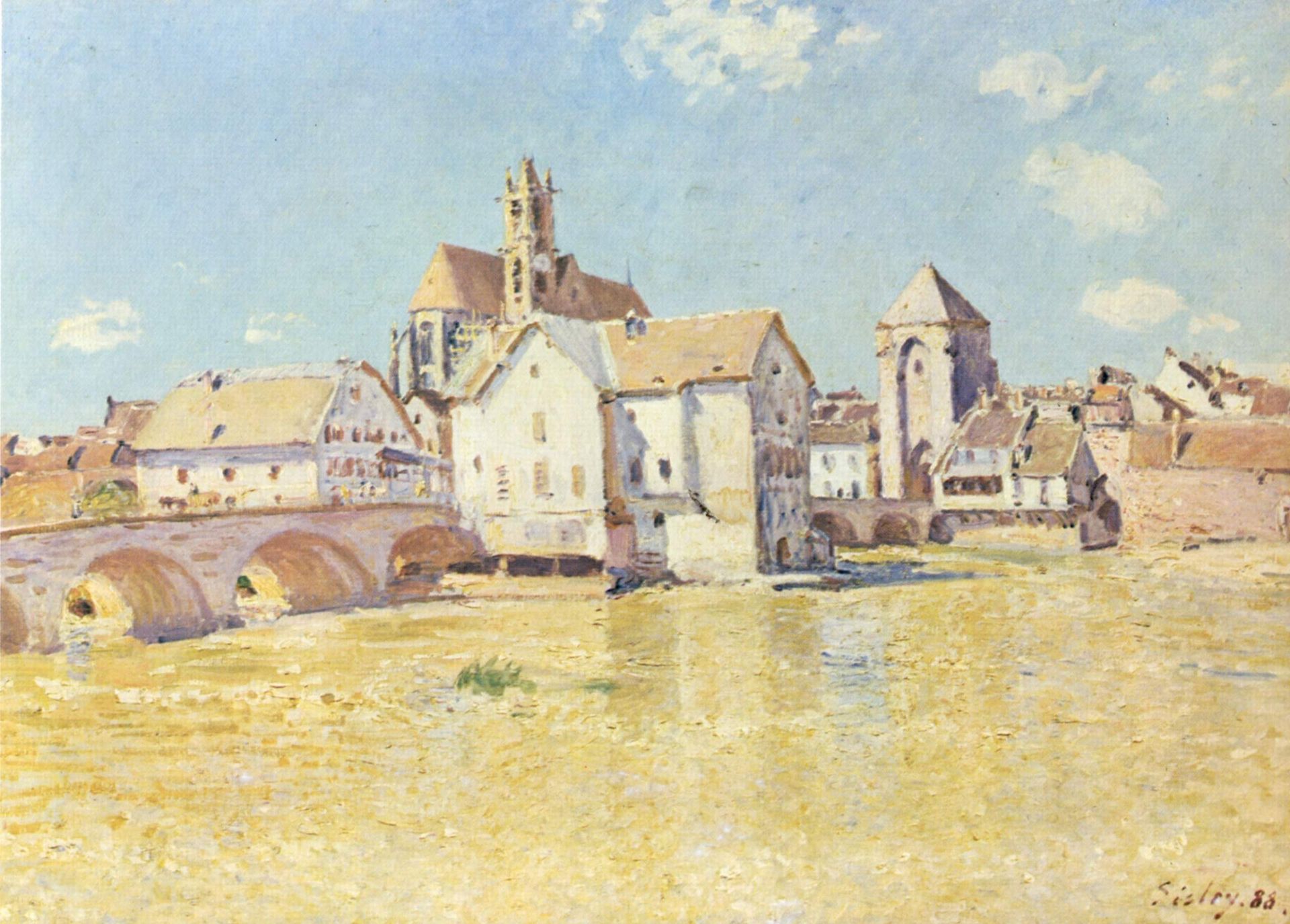 Pont de Moret dans le soleil du matin by Alfred Sisley