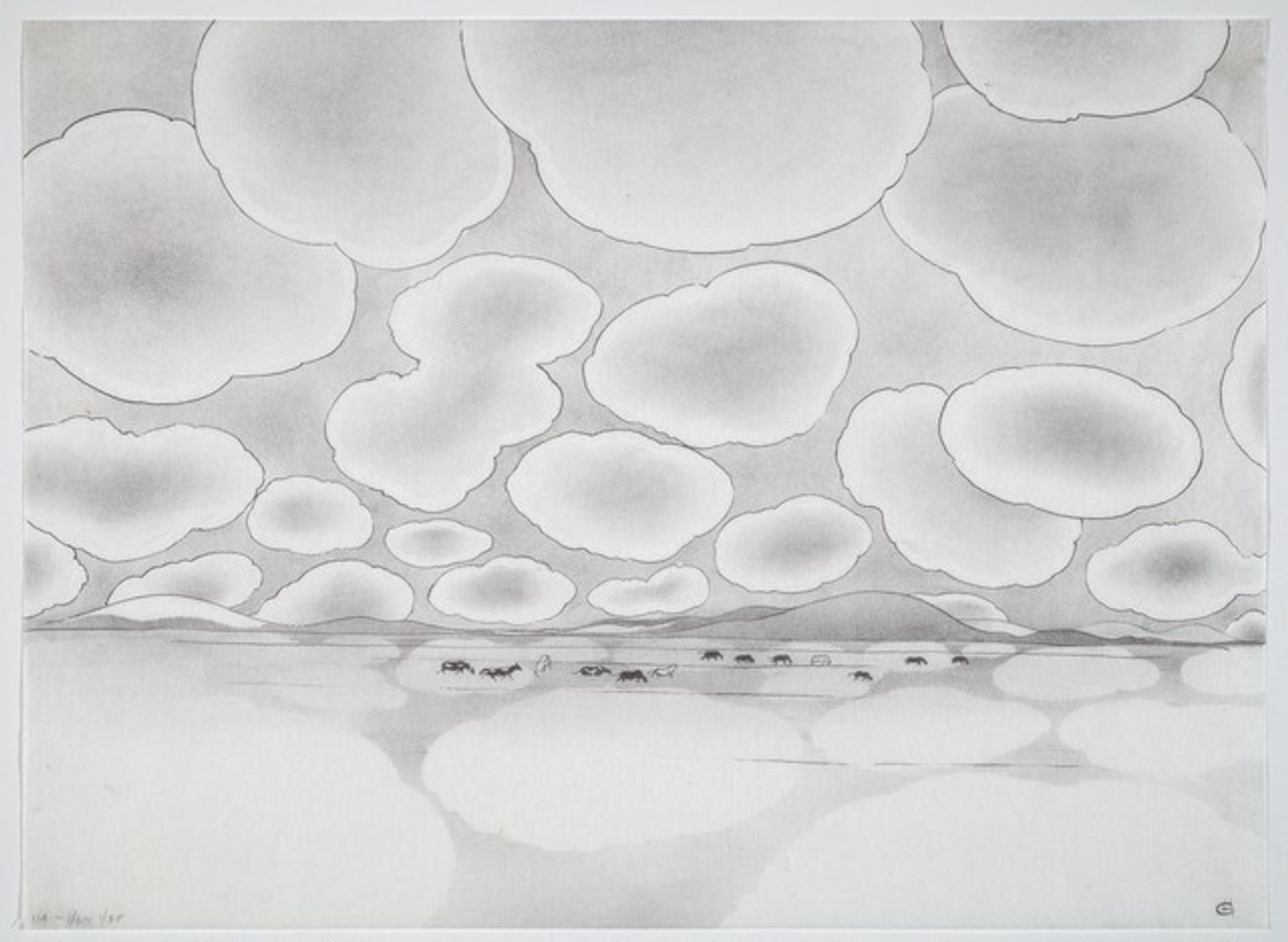 Untitled (Landscape With Clouds) by Arthur George Murphy