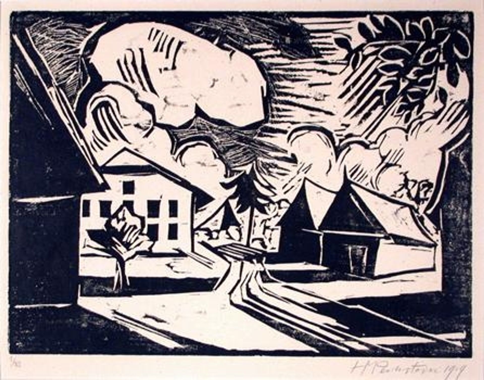 Village Landscape by Max Pechstein