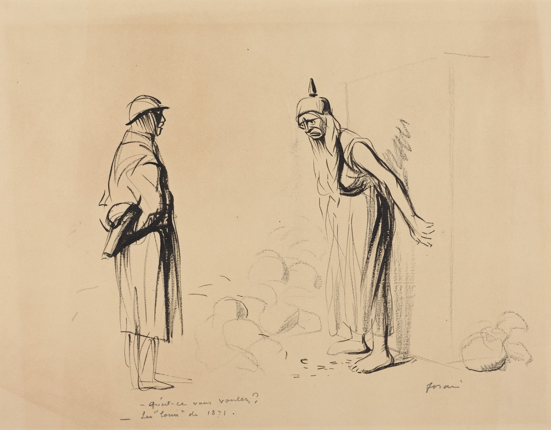 -Qu'est-ce vous voulez?  -Les "louis" de 1871 by Jean-Louis Forain