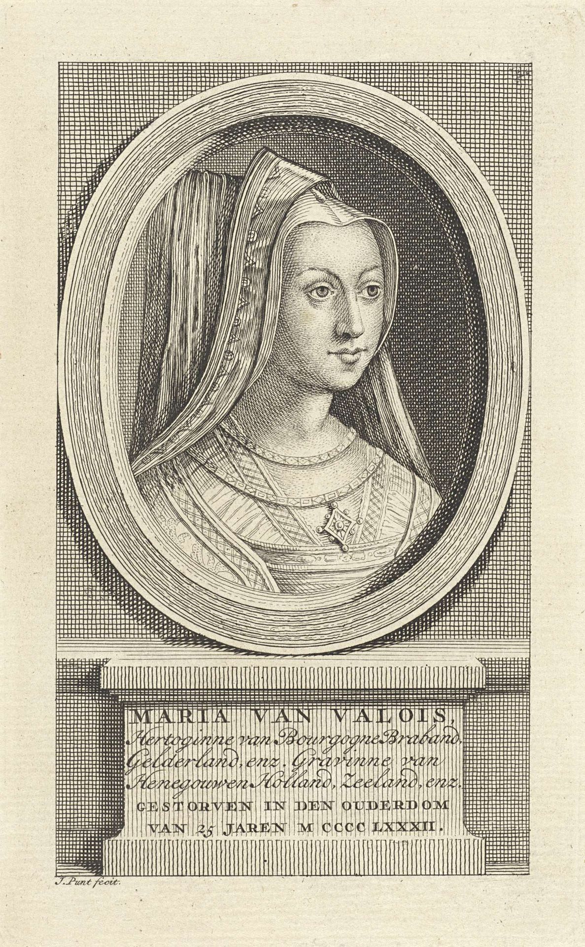 Portret van Maria, hertogin van Bourgondië by Jan Punt