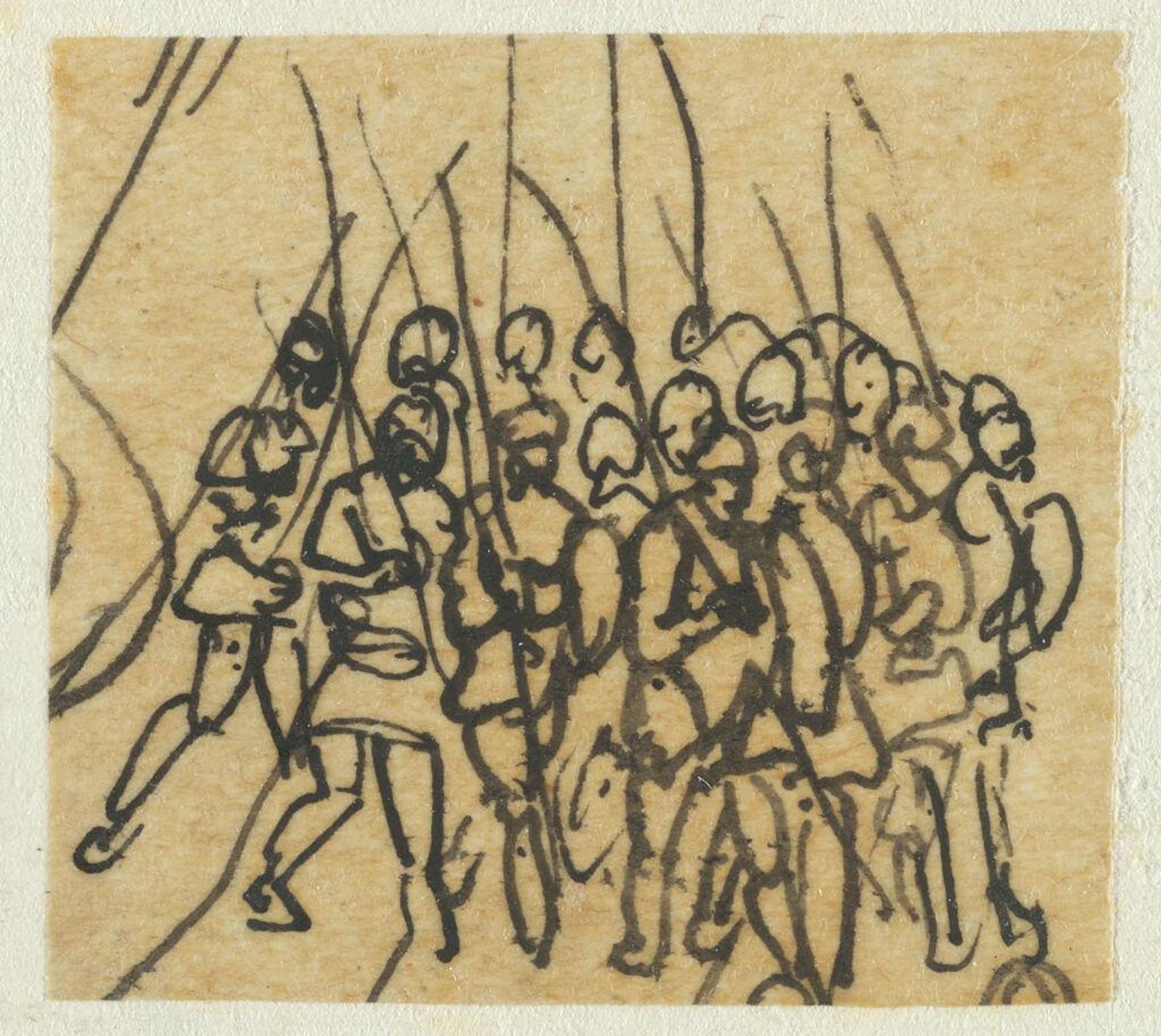 Group of Soldiers by Rodolphe Bresdin