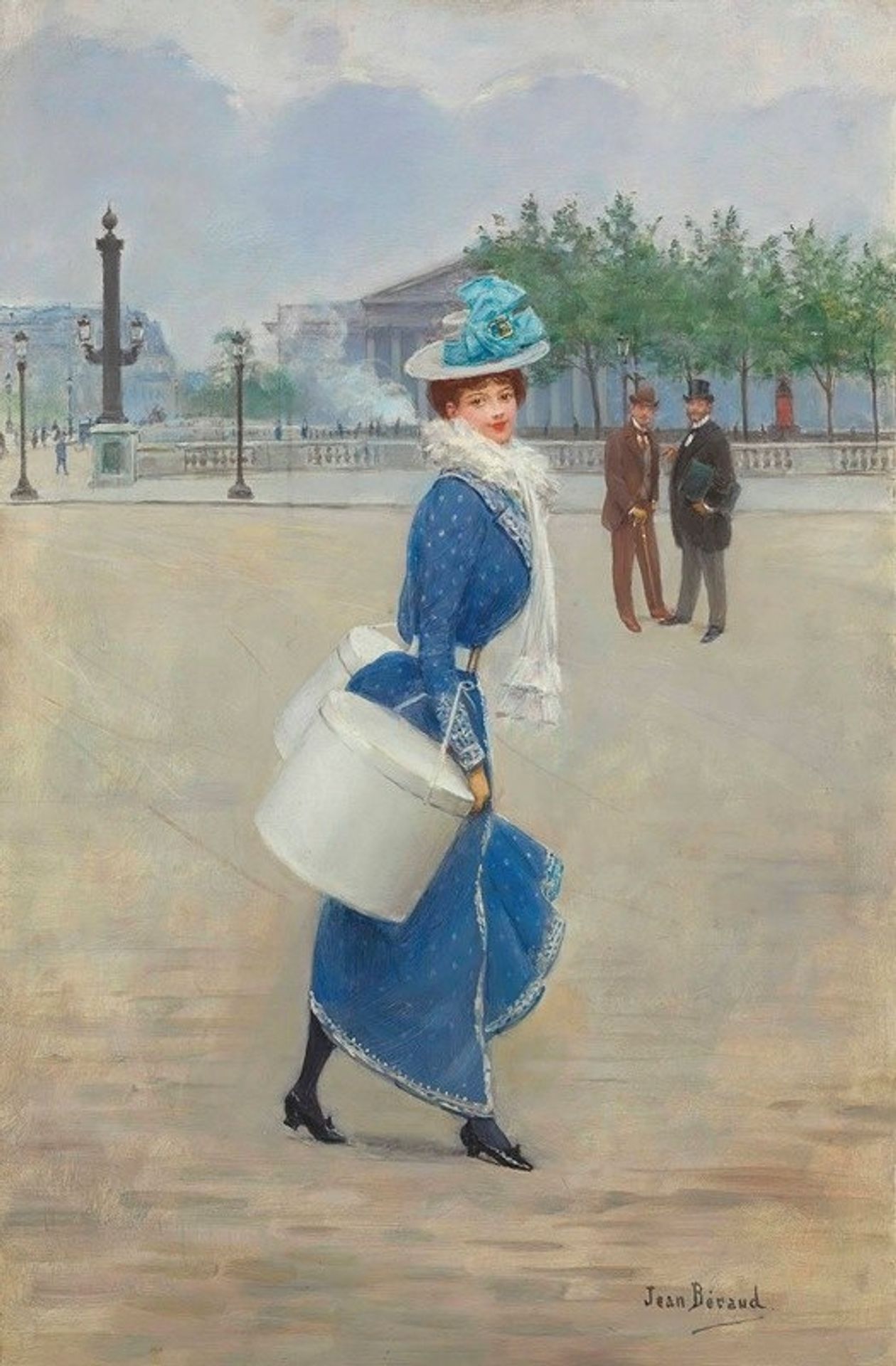 Sur la place de la Concorde by Jean Béraud