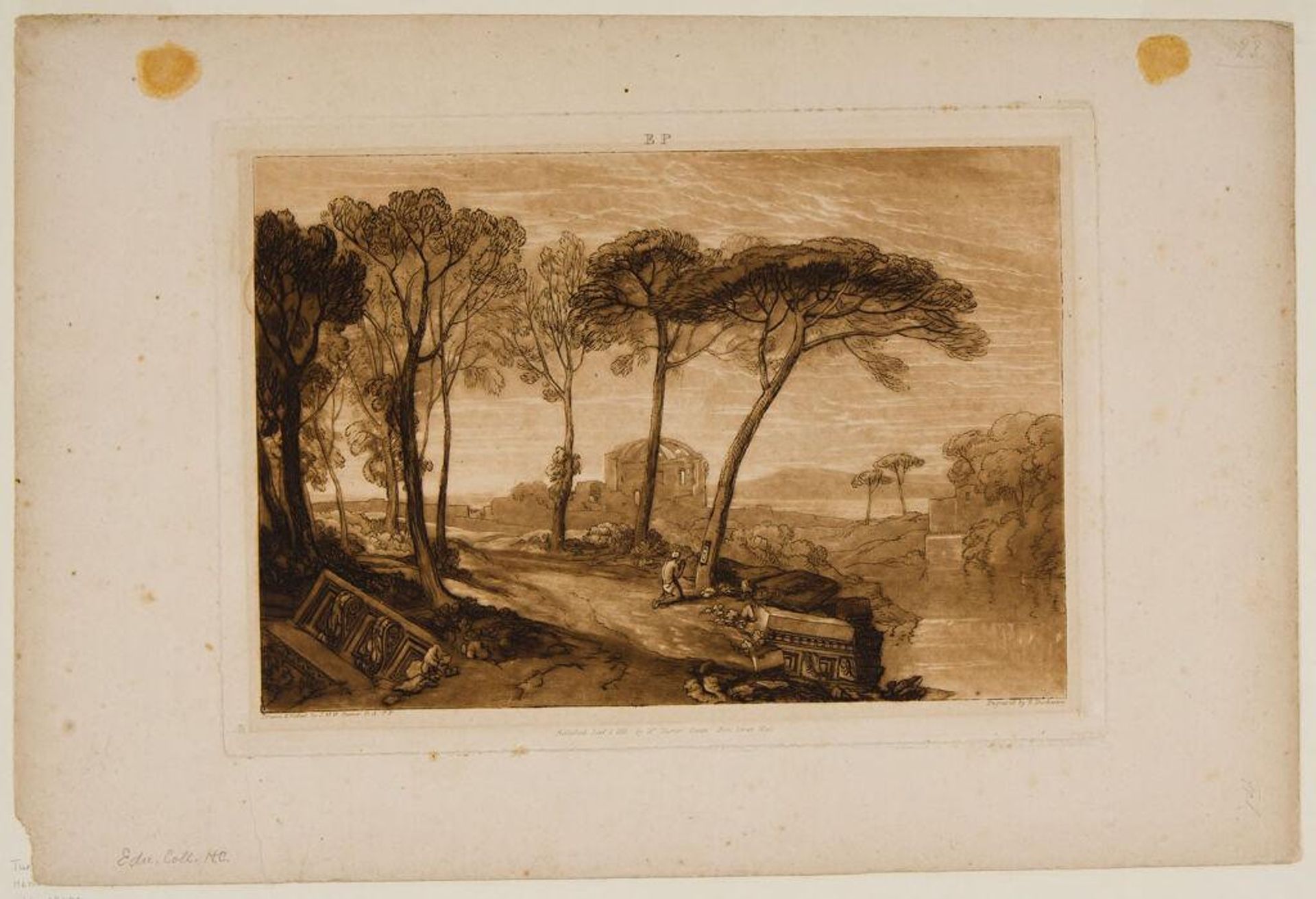 The Temple of Minerva Medica by Etching by Joseph Mallord William Turner