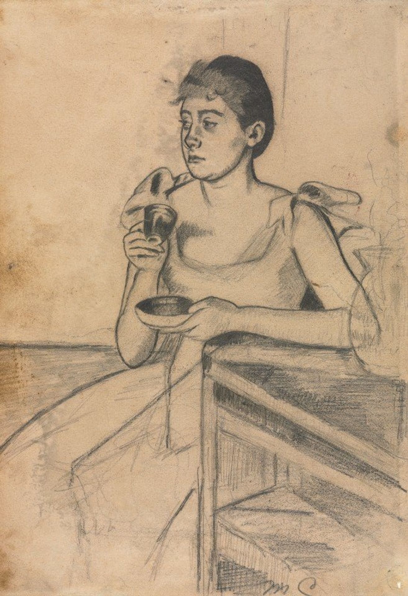 After-Dinner Coffee by Mary Cassatt