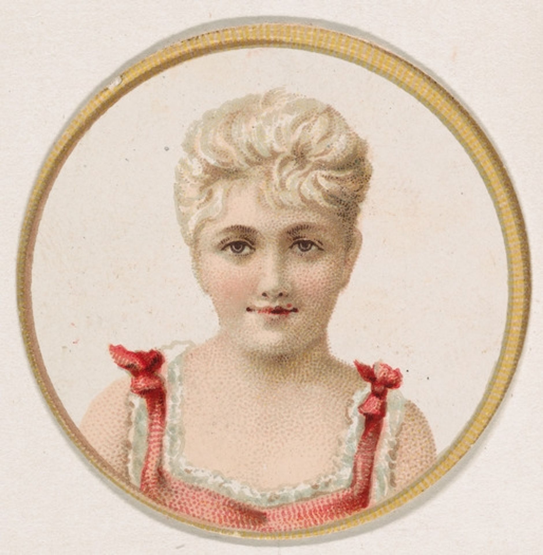 Portrait of woman, from the Novelties series (N228, Type 2) issued by Kinney Bros. by Kinney Brothers Tobacco Company