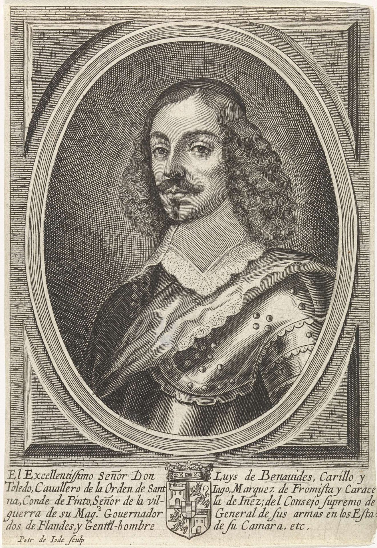 Portret van Luis de Benavides Carillo de Toledo by Pieter de (II) Jode