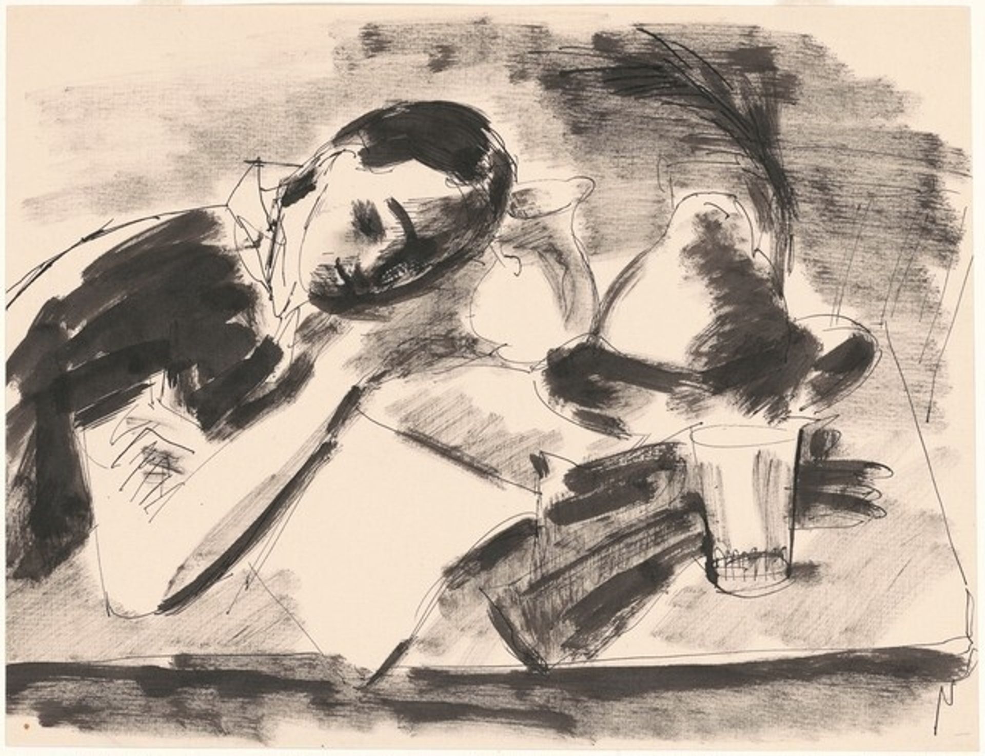 Study for "Model Resting" by Albert Serwazi