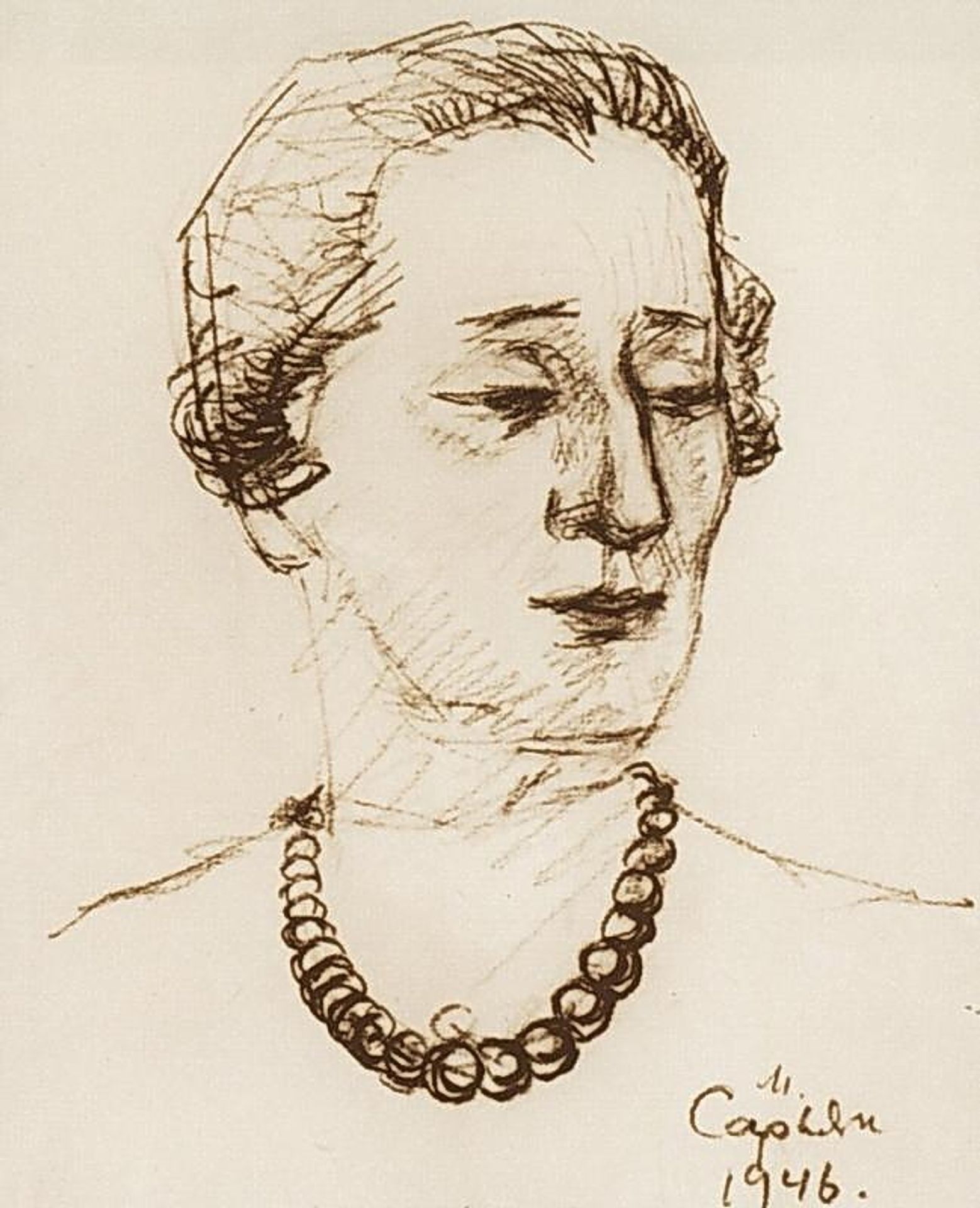 Portrait of Anna Akhmatova by Martiros Sarian