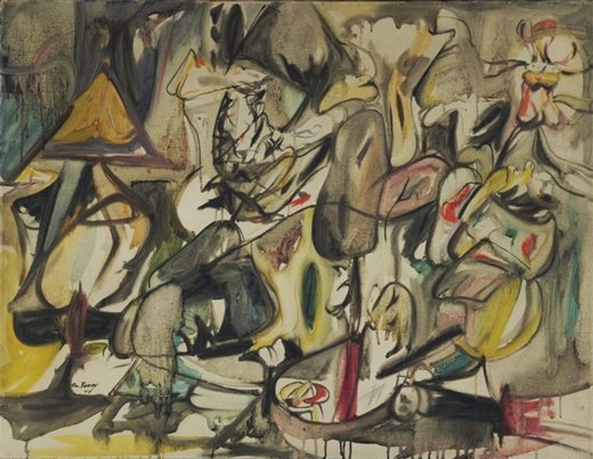 The Leaf of the Artichoke is an Owl by Arshile Gorky