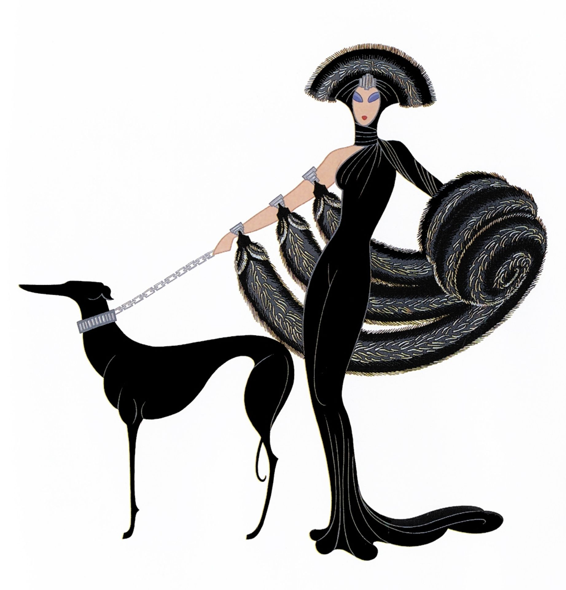 At the Theatre, Symphony in Black by Erte