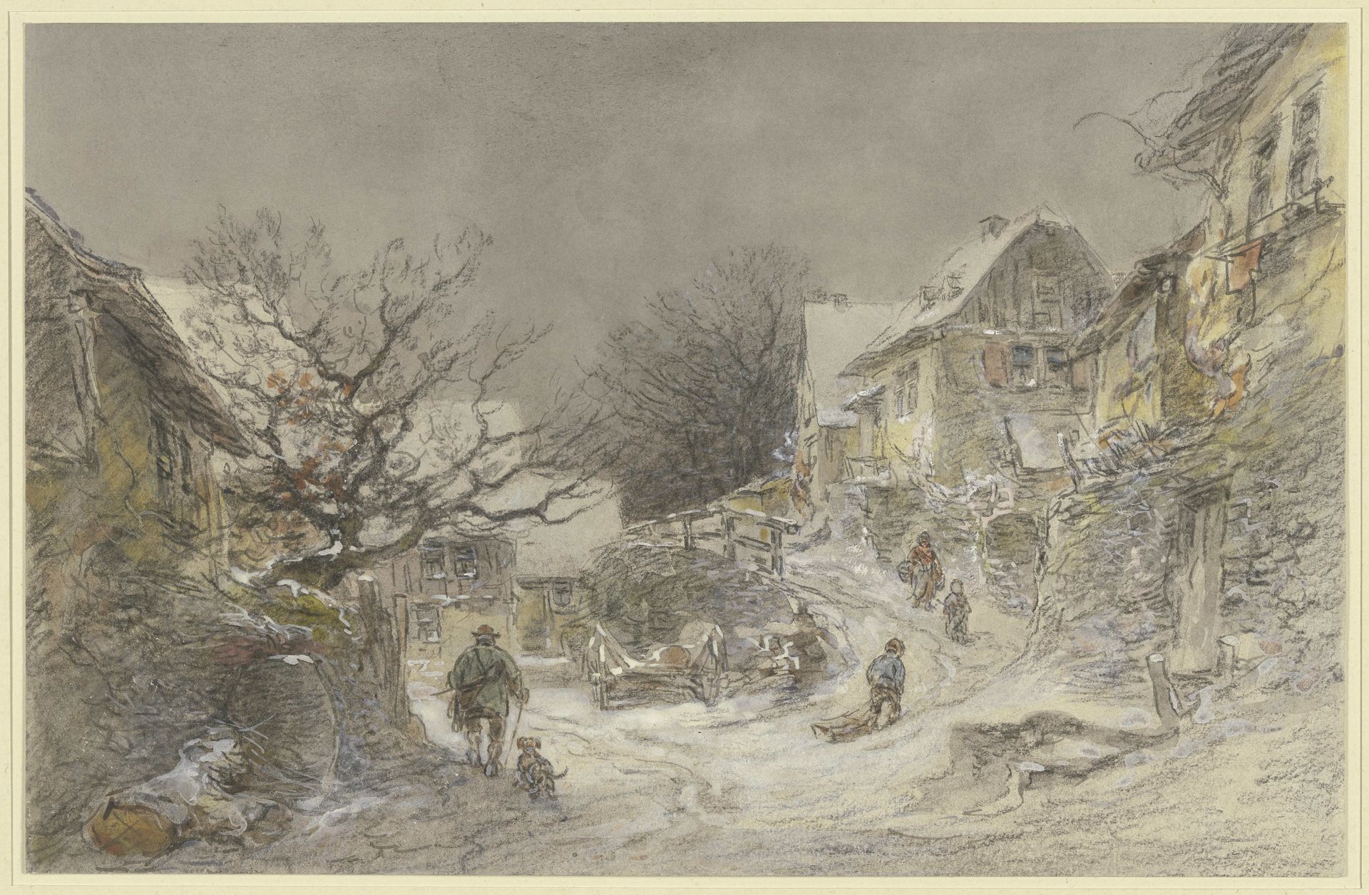 Winteransicht von Falkenstein by Anton Burger