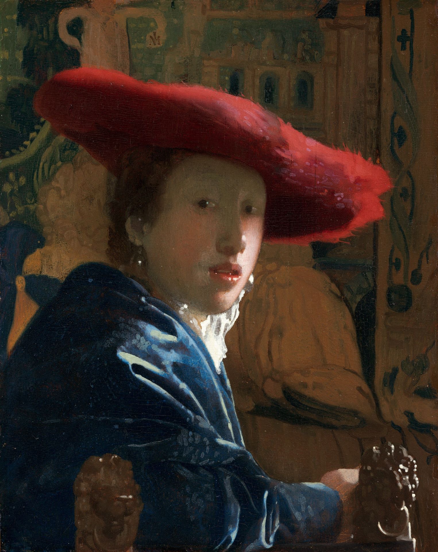 Girl with the red hat by Johannes Vermeer